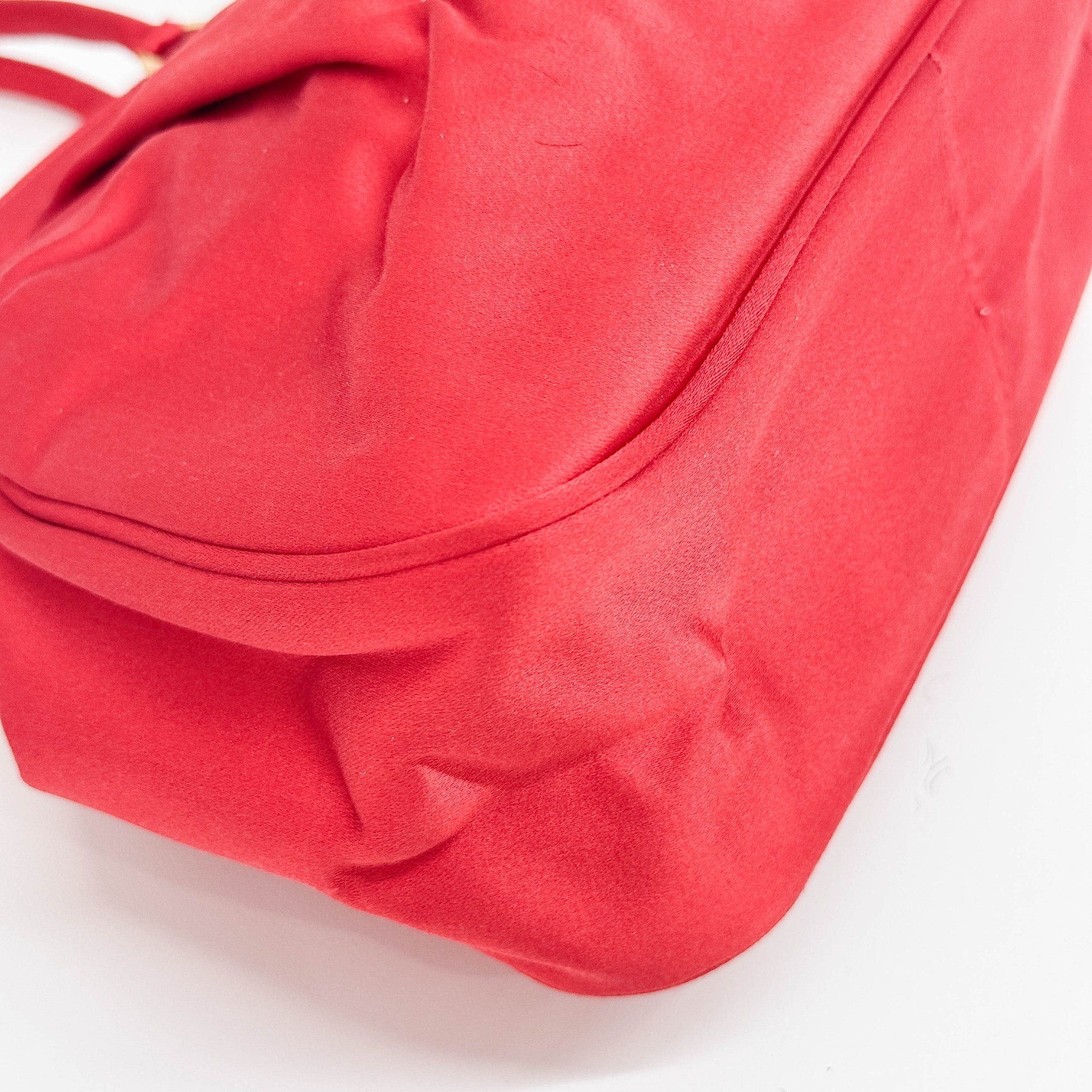Vermillion Satin Hand Bag