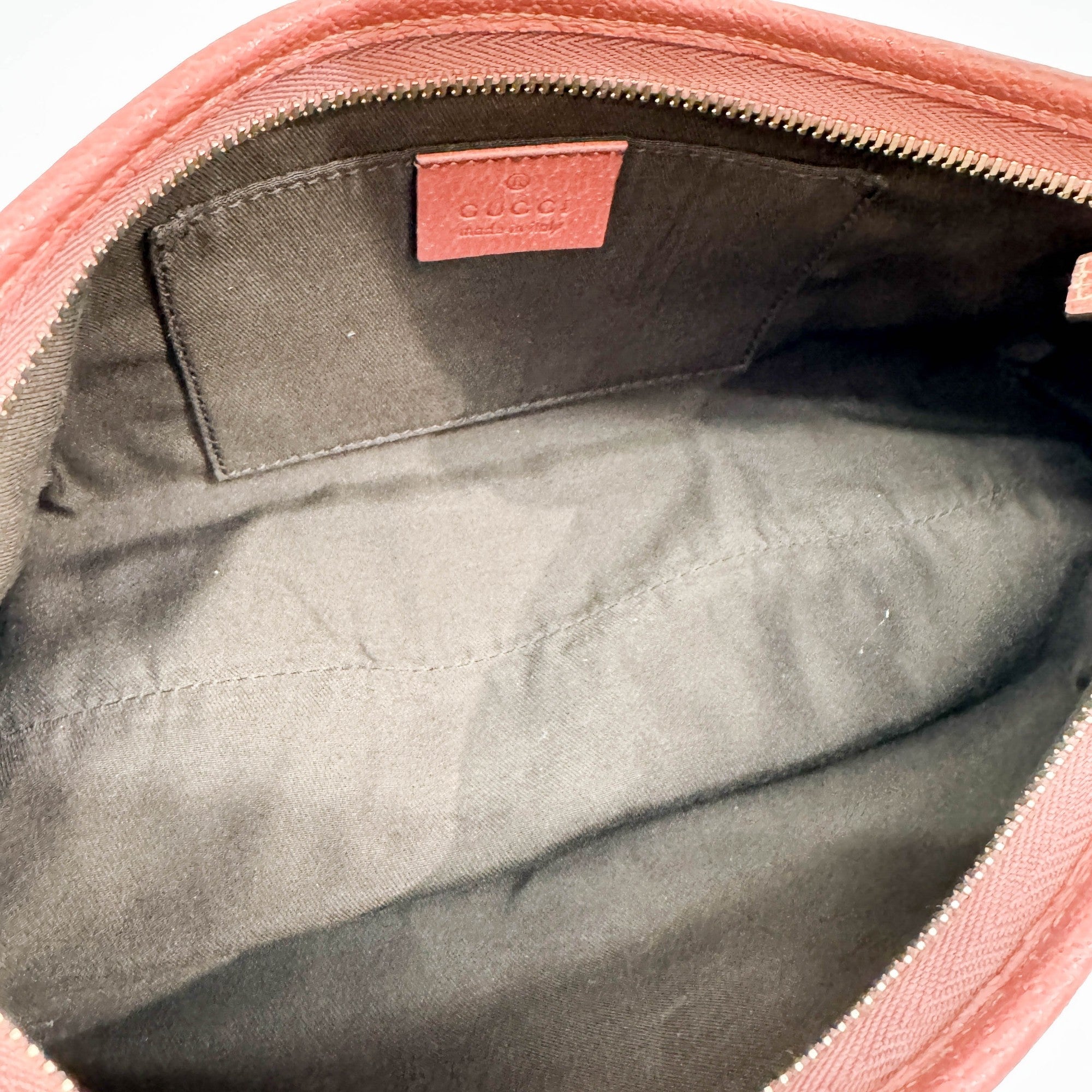 Abbey Pink GG Canvas Suede Shoulder Bag