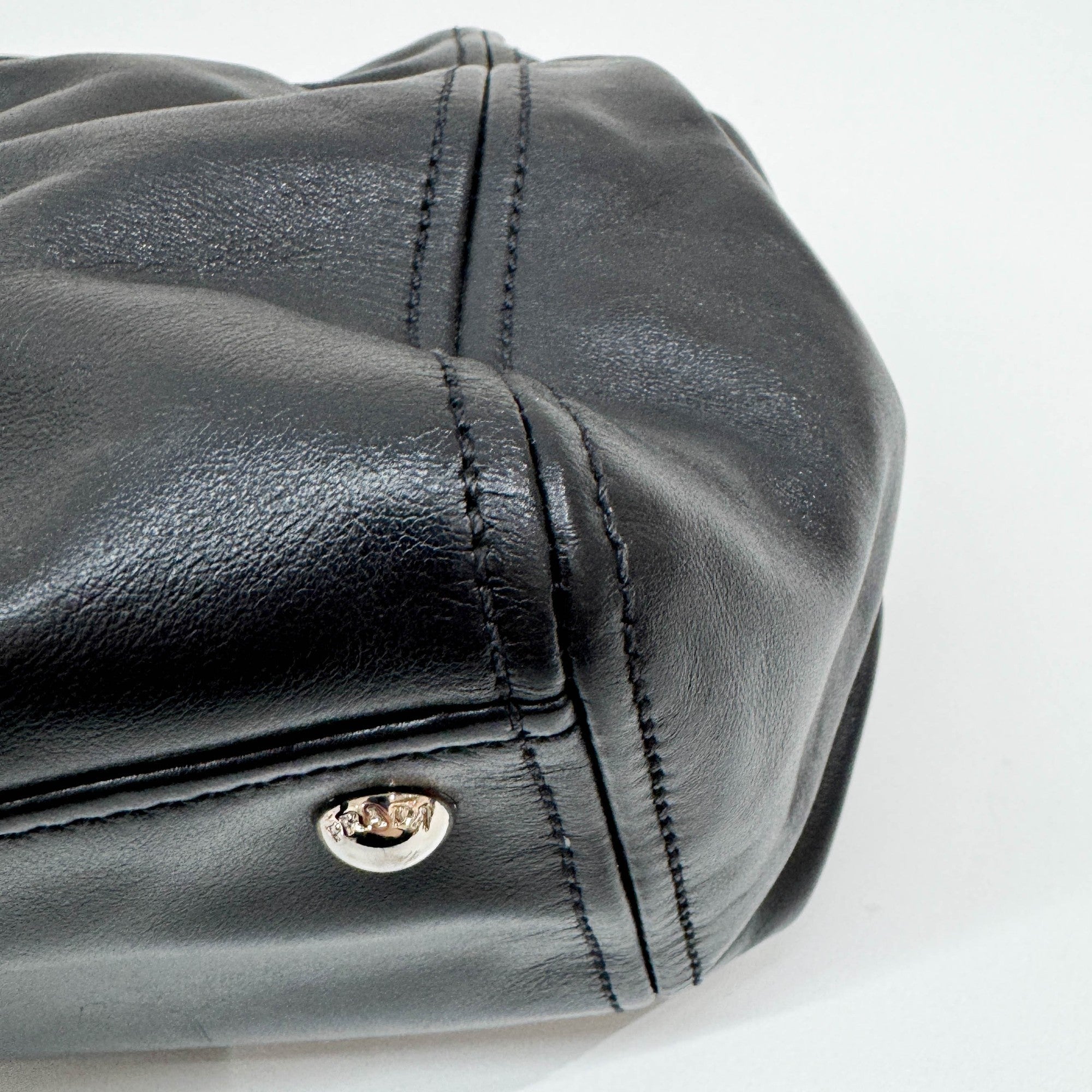 Black Leather Two Way Bag