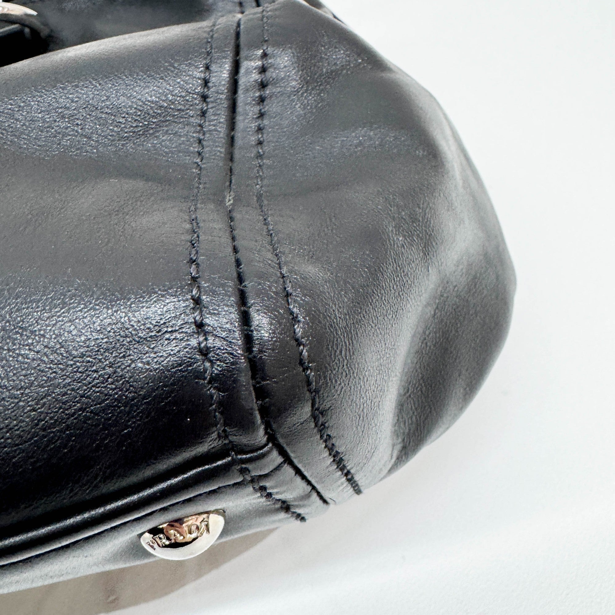 Black Leather Two Way Bag
