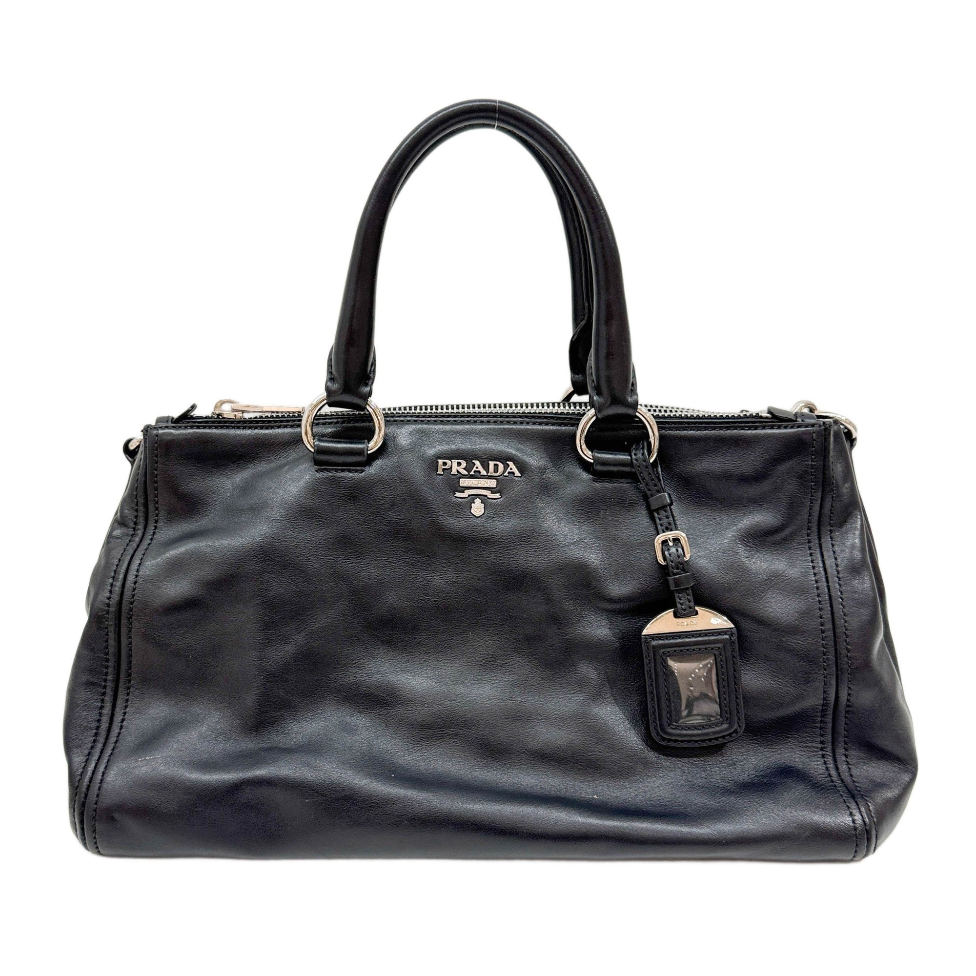 Black Leather Two Way Bag