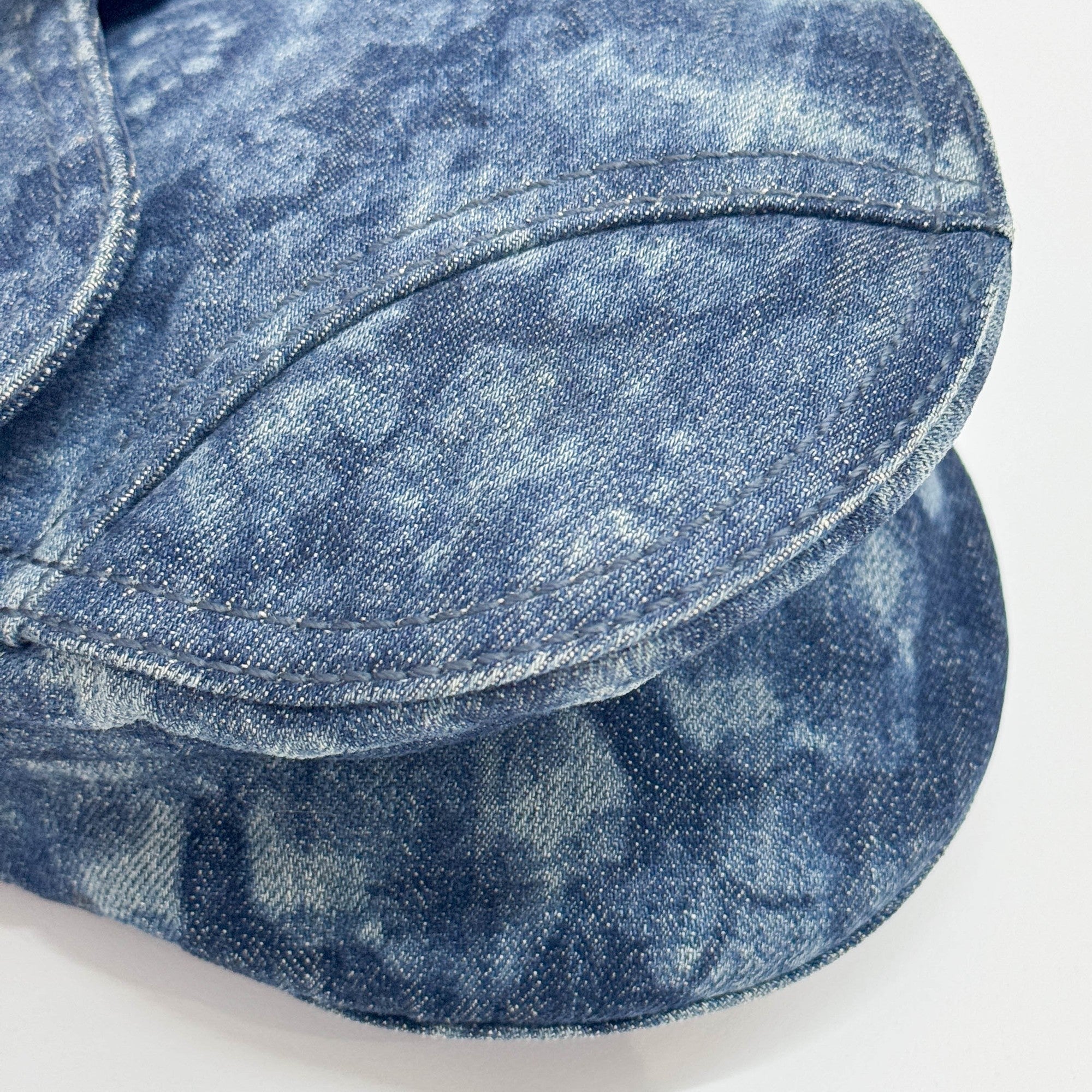 Saddle Blue Tie Dye Denim Shoulder Bag