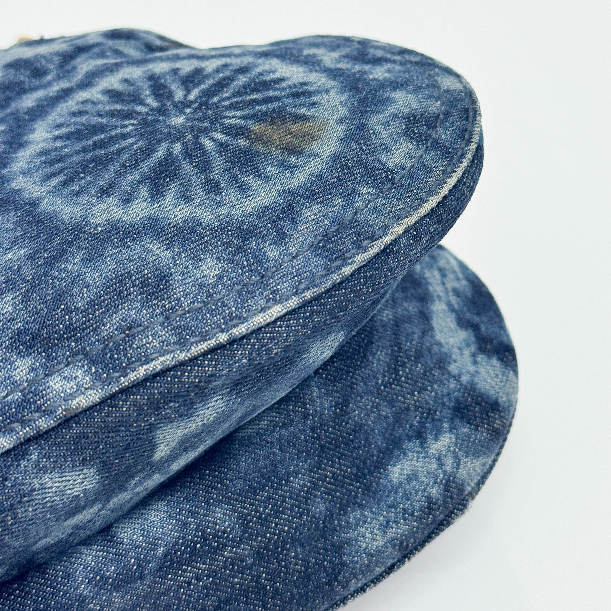 Saddle Blue Tie Dye Denim Shoulder Bag