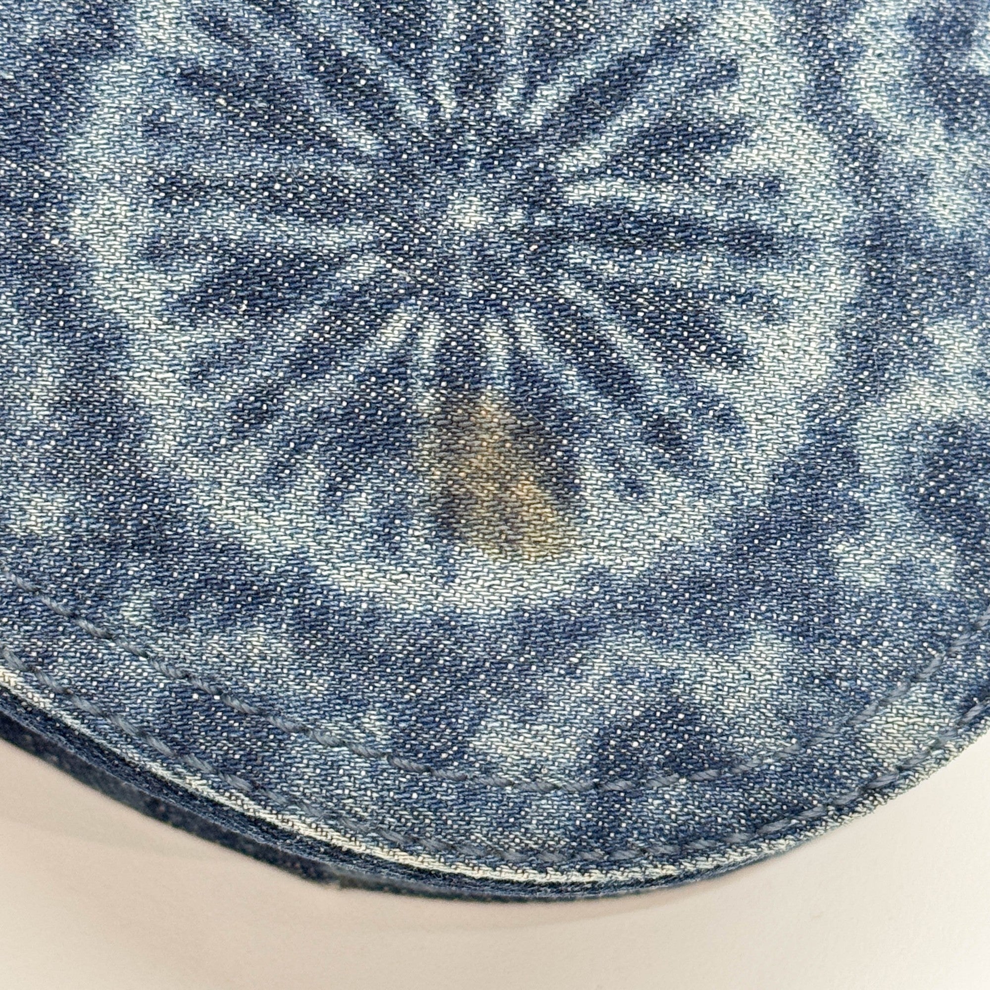Saddle Blue Tie Dye Denim Shoulder Bag