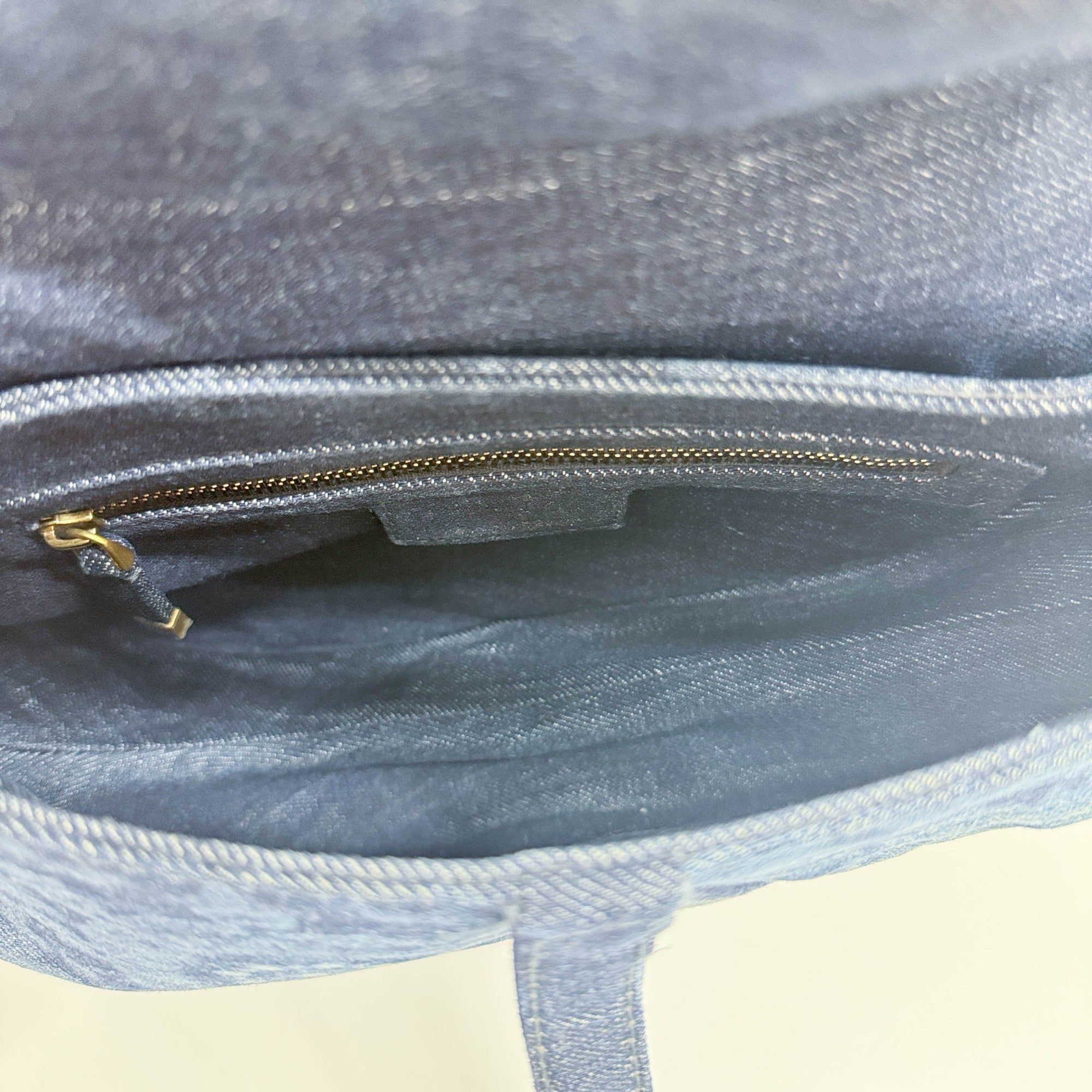 Saddle Blue Tie Dye Denim Shoulder Bag