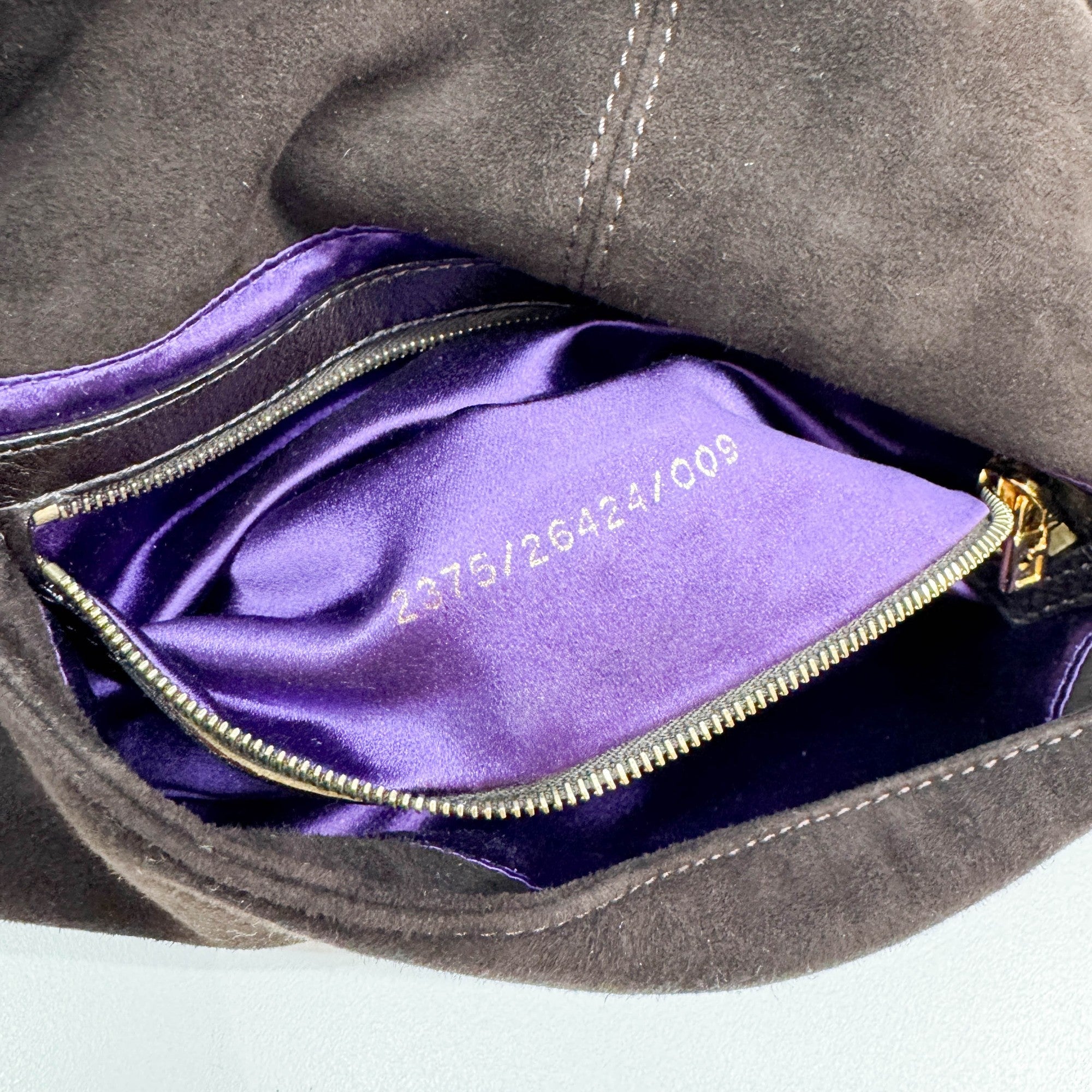 Baguette Brown Suede Shoulder Bag