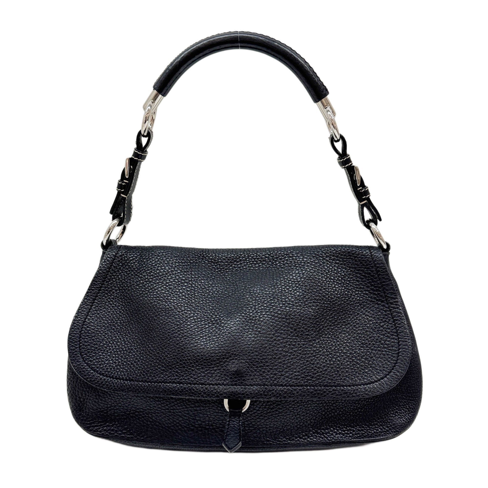 Black Leather Shoulder Bag