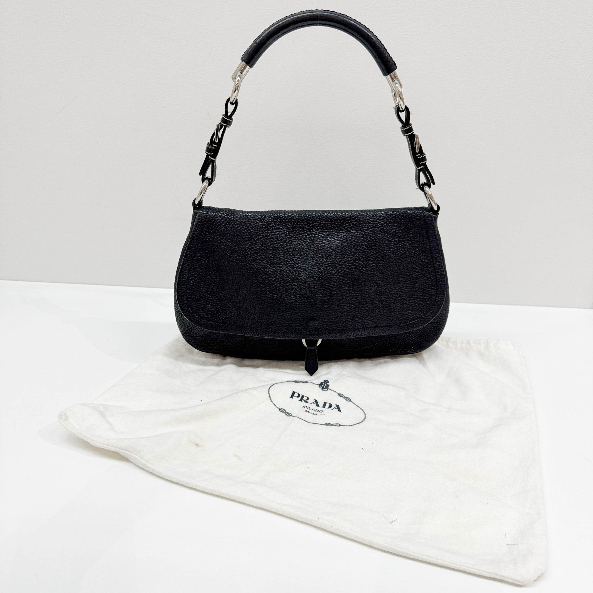Black Leather Shoulder Bag