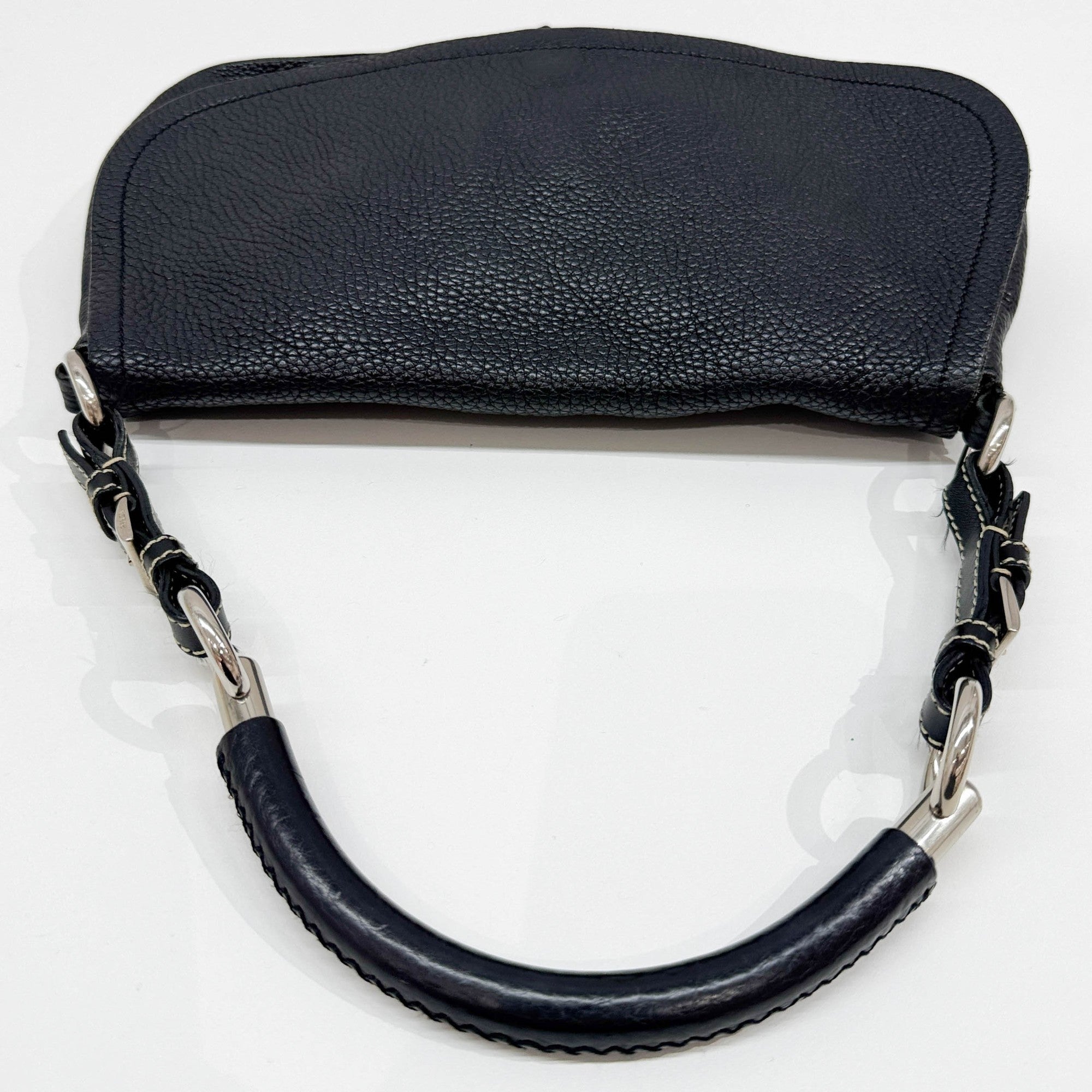 Black Leather Shoulder Bag