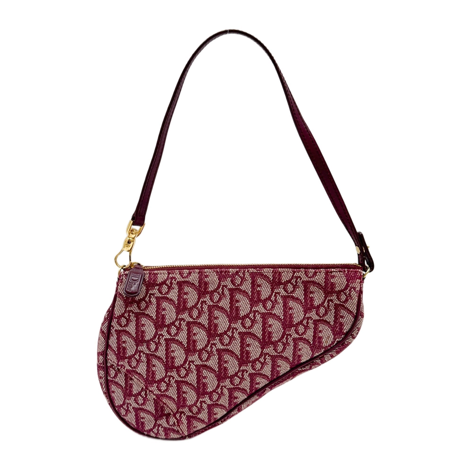 Saddle Pouch Bordeaux Trotter Canvas Shoulder Bag