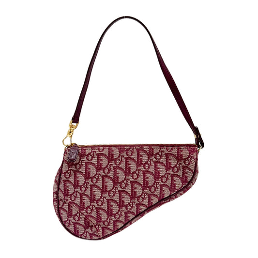 Saddle Pouch Bordeaux Trotter Canvas Shoulder Bag