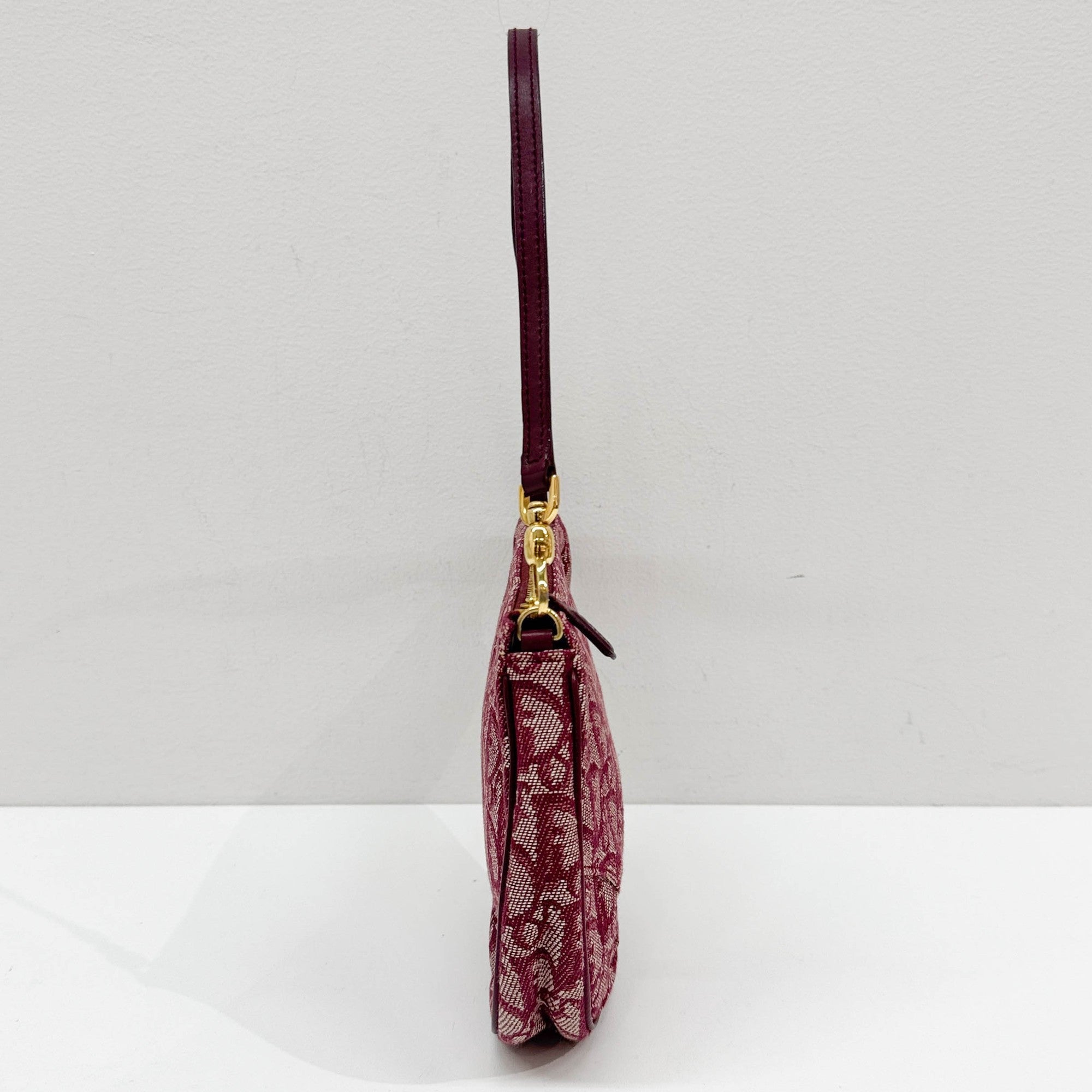 Saddle Pouch Bordeaux Trotter Canvas Shoulder Bag