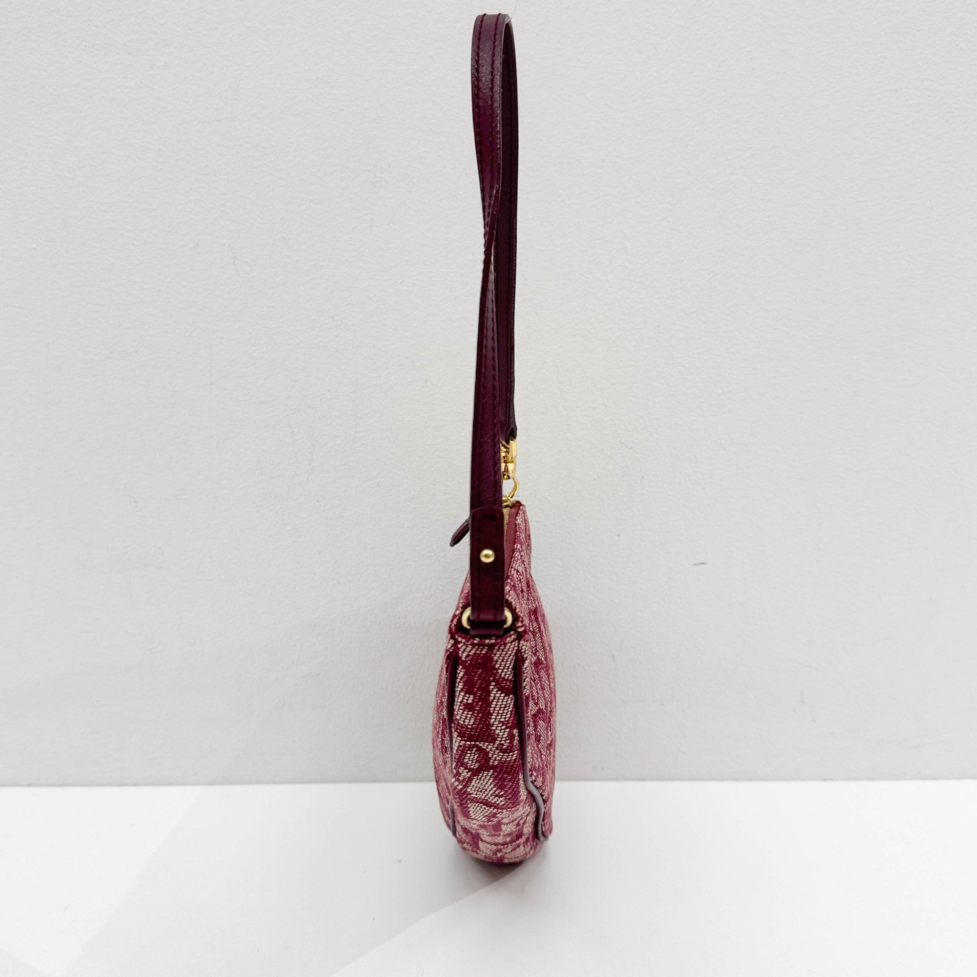 Saddle Pouch Bordeaux Trotter Canvas Shoulder Bag