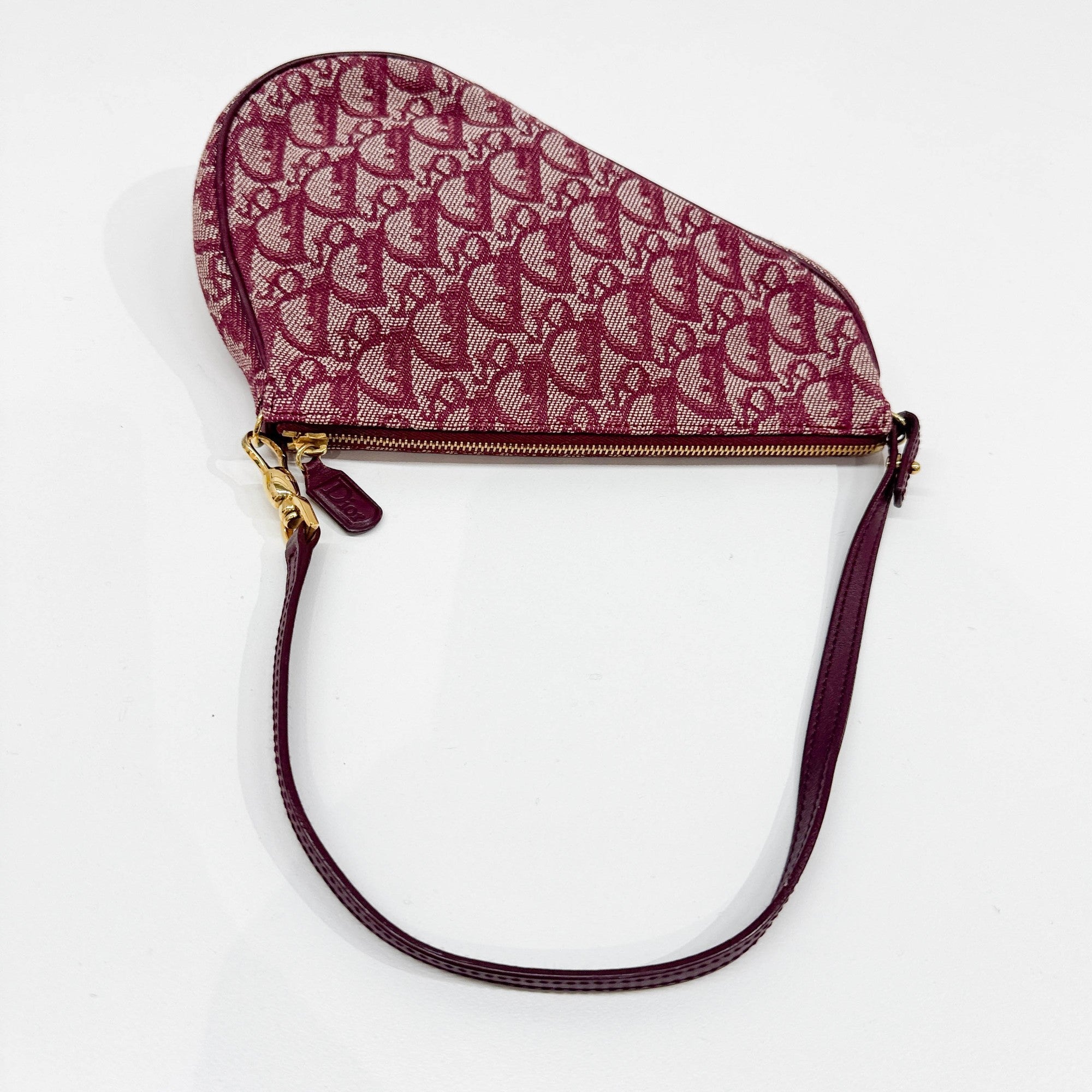 Saddle Pouch Bordeaux Trotter Canvas Shoulder Bag