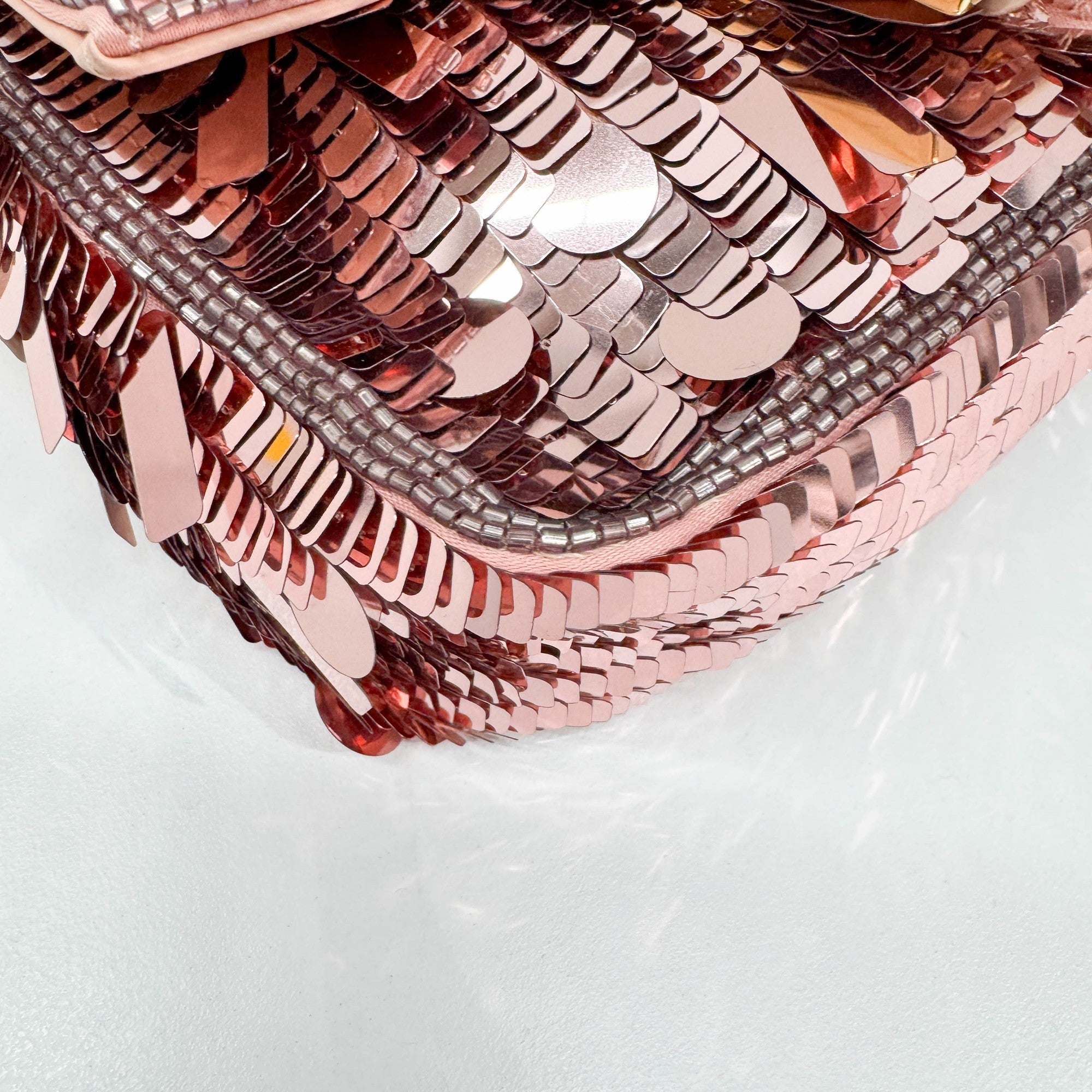 Mini Baguette Pink Sequin Two Way Bag