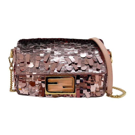 Mini Baguette Pink Sequin Two Way Bag