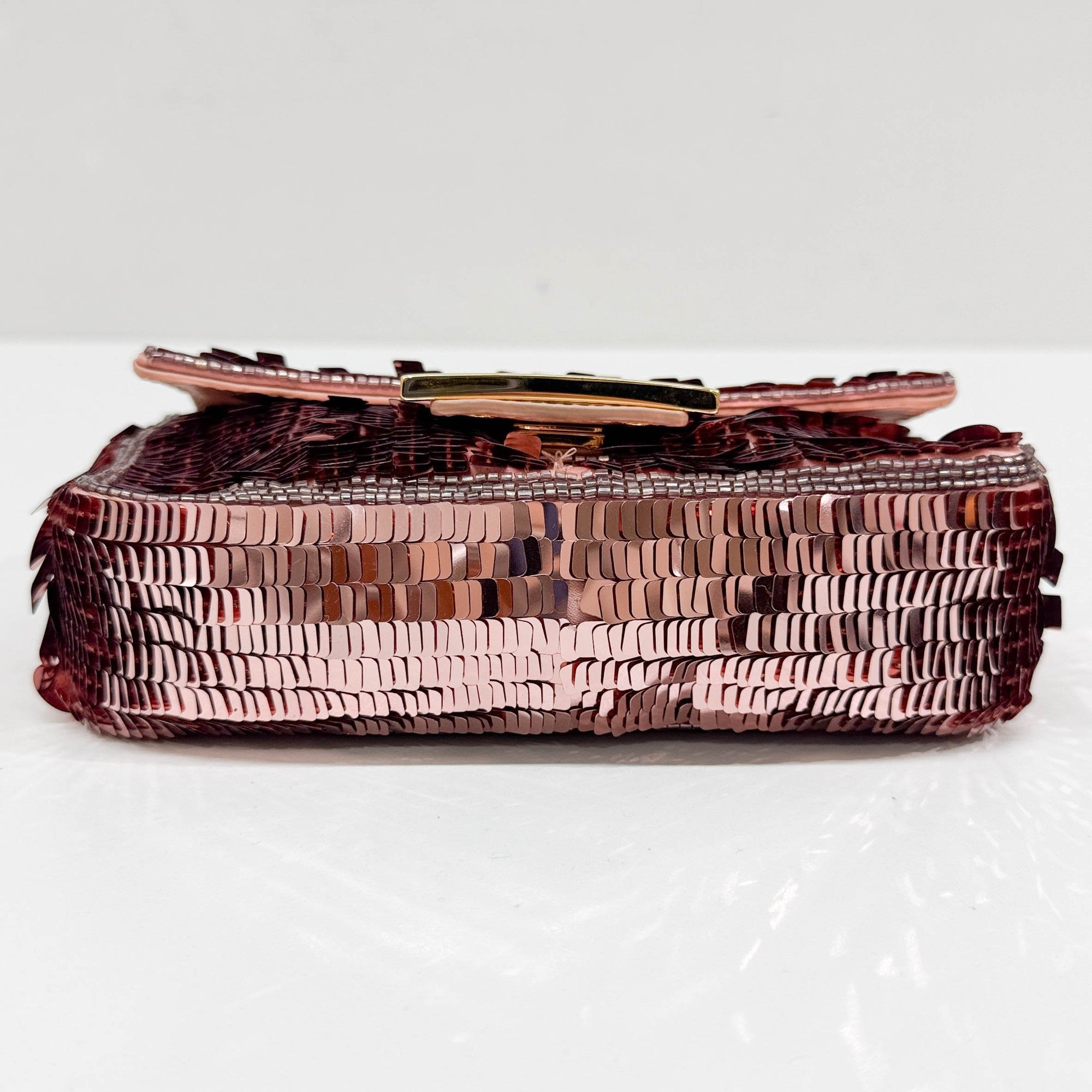 Mini Baguette Pink Sequin Two Way Bag