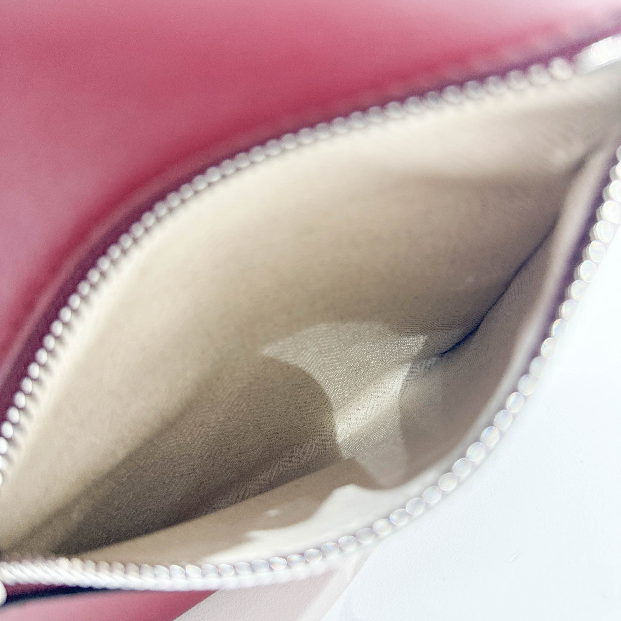 Puzzle Red Leather Two-Way Bag