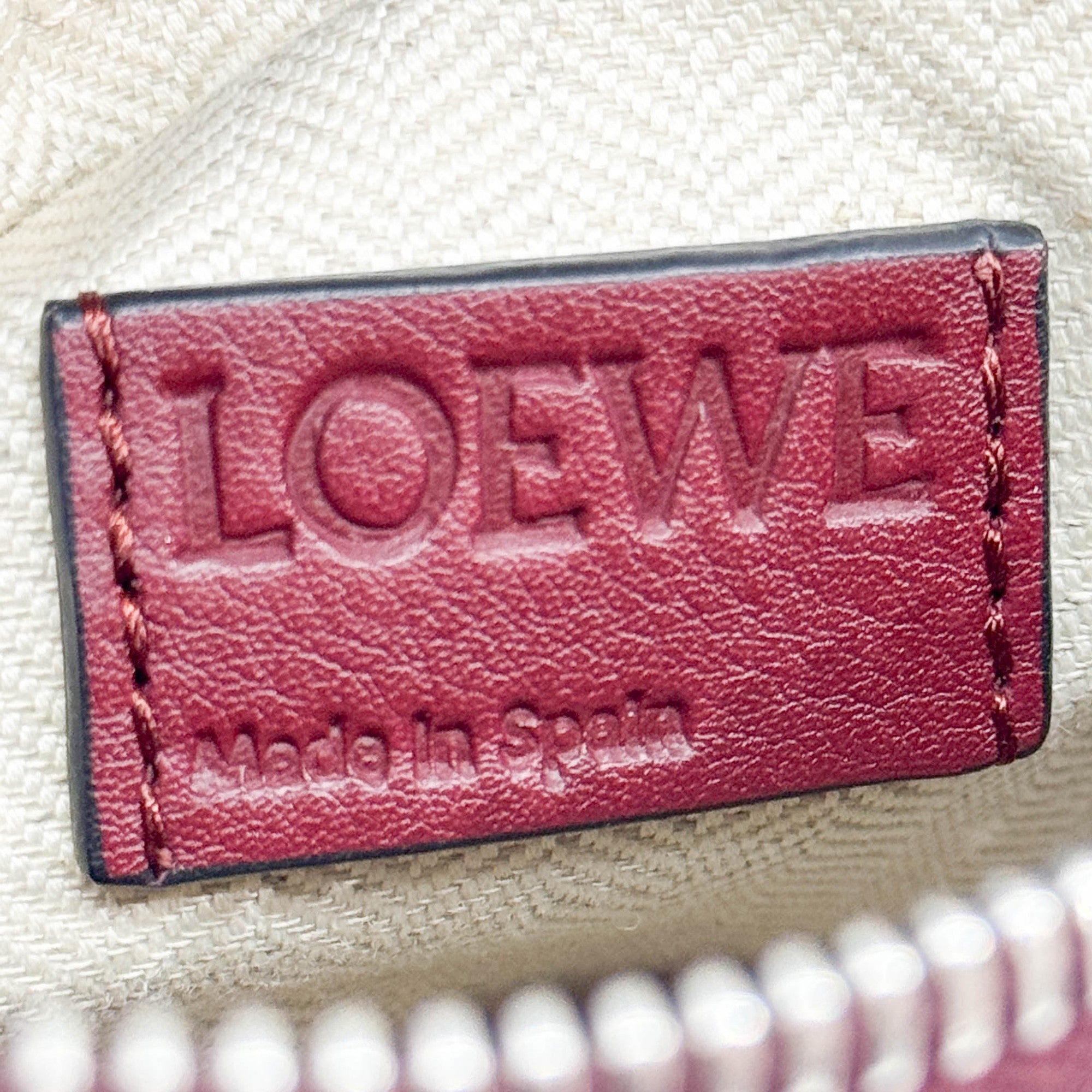 Puzzle Red Leather Two-Way Bag