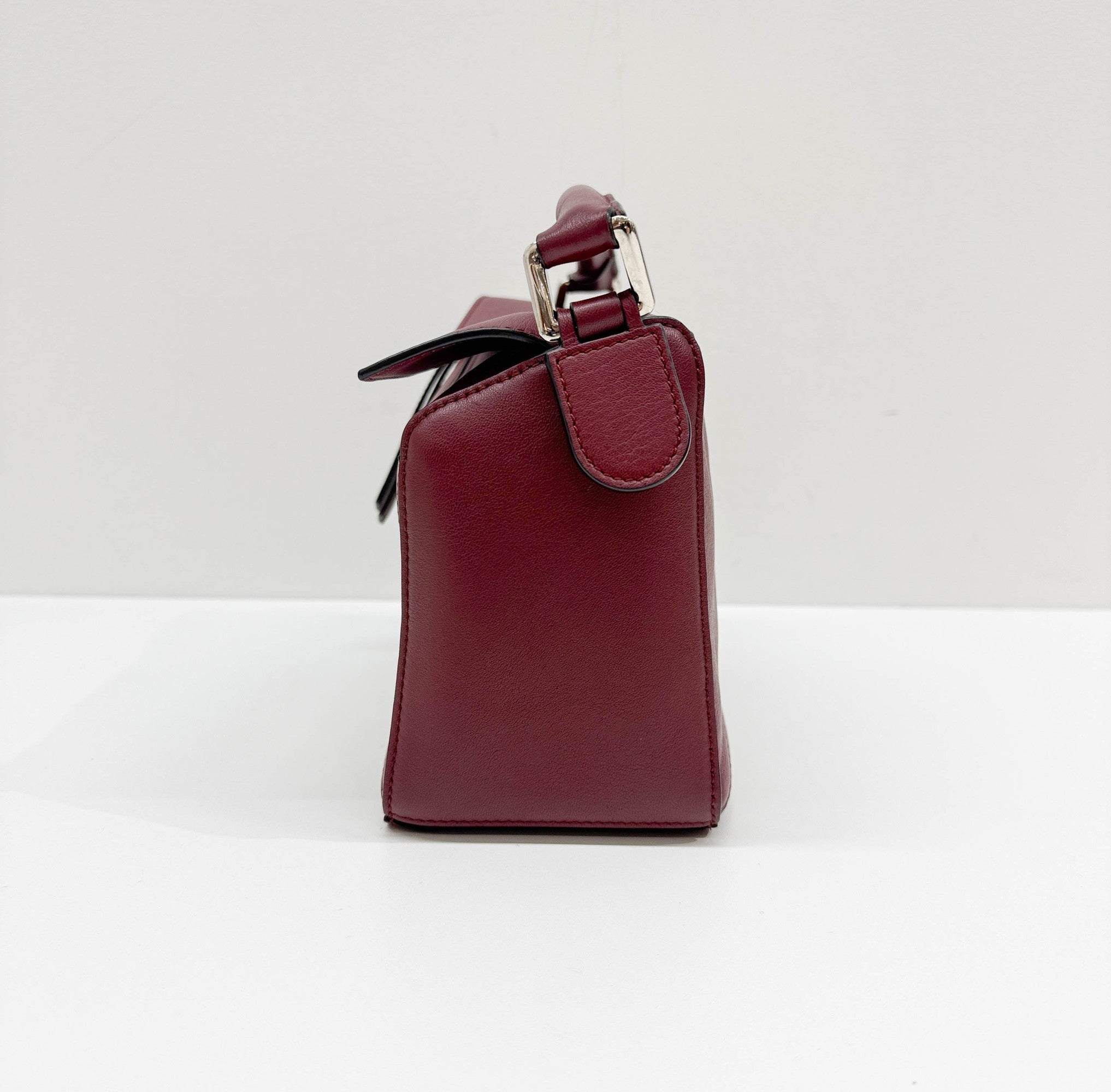 Puzzle Red Leather Two-Way Bag
