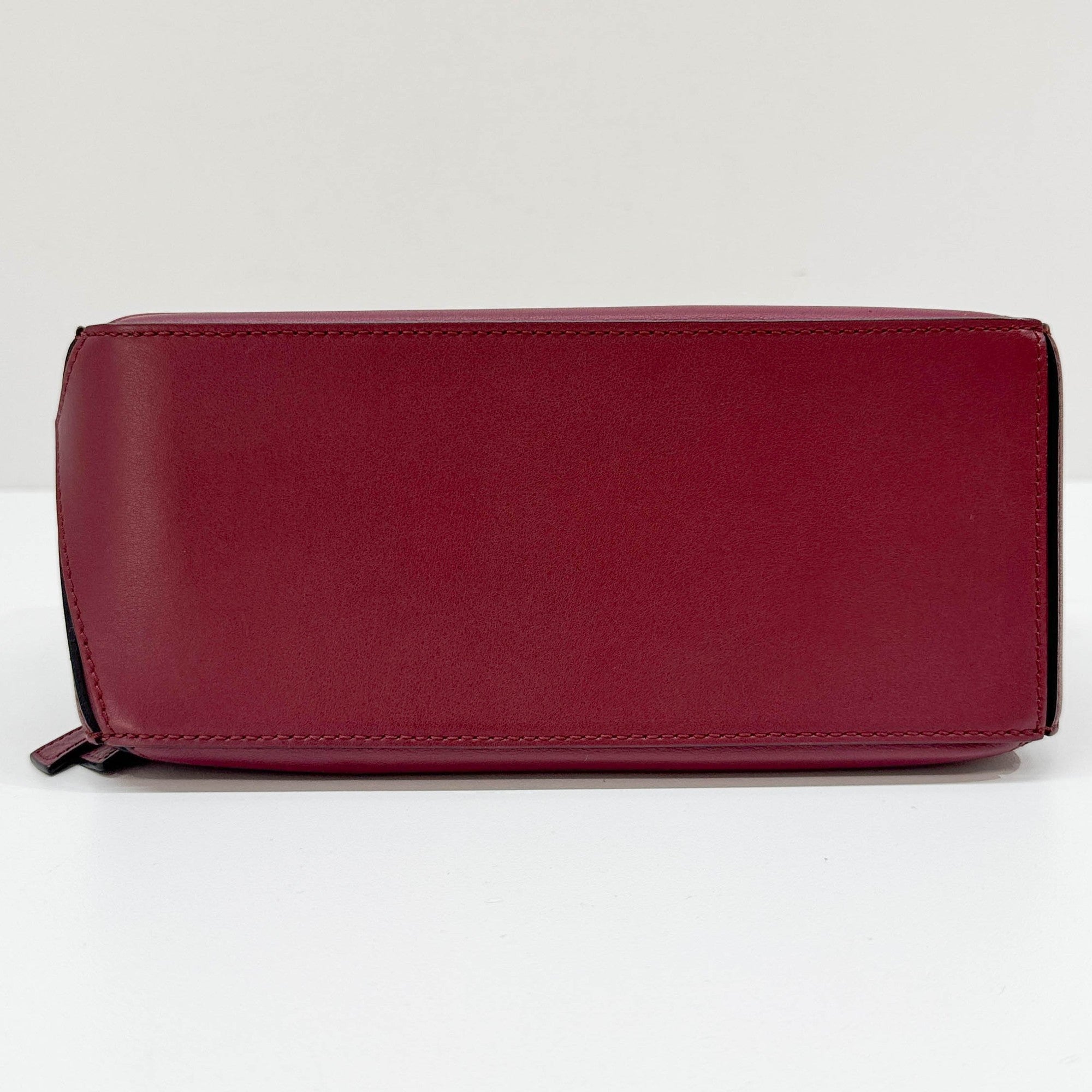 Puzzle Red Leather Two-Way Bag