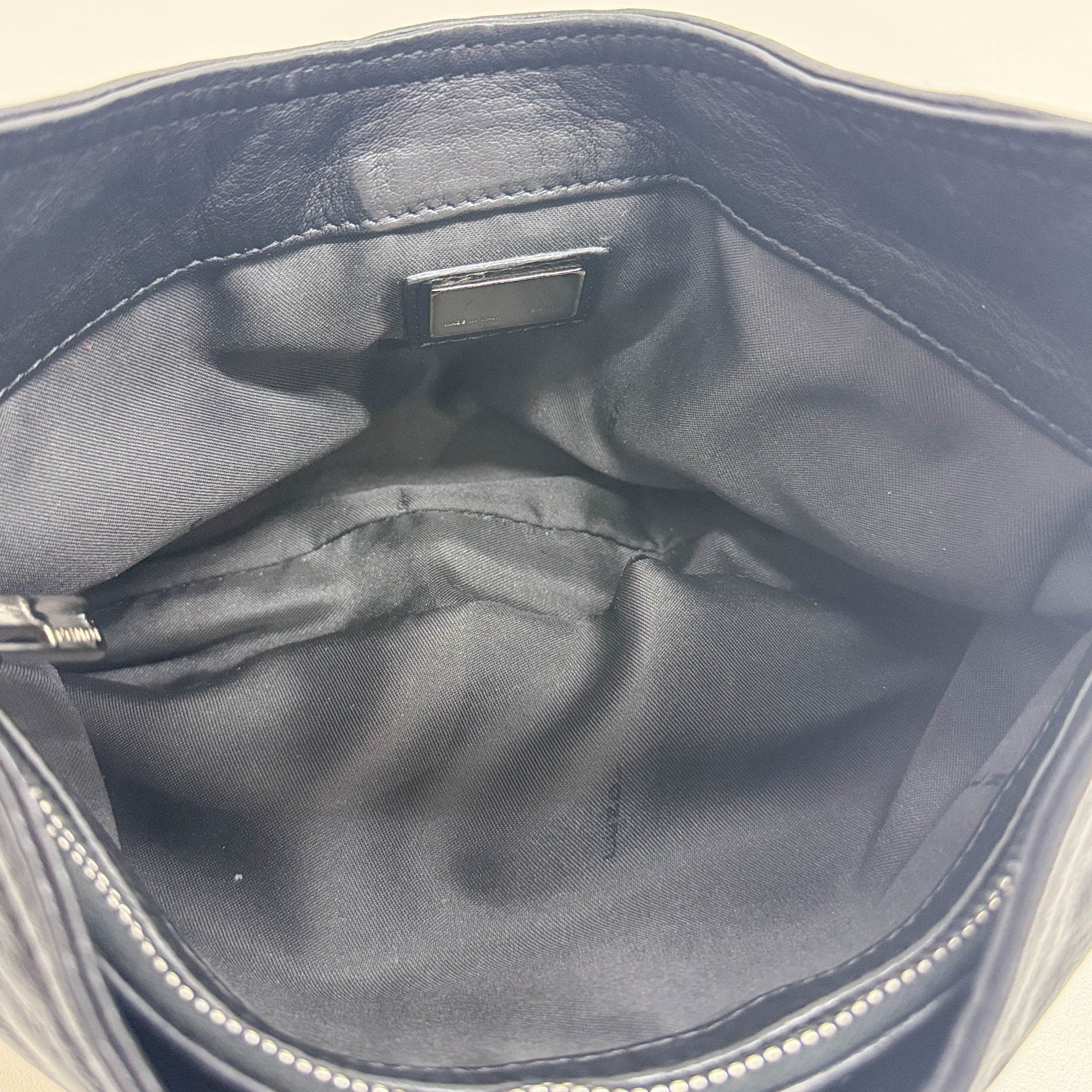 Mamma Baguette Black Leather Shoulder Bag