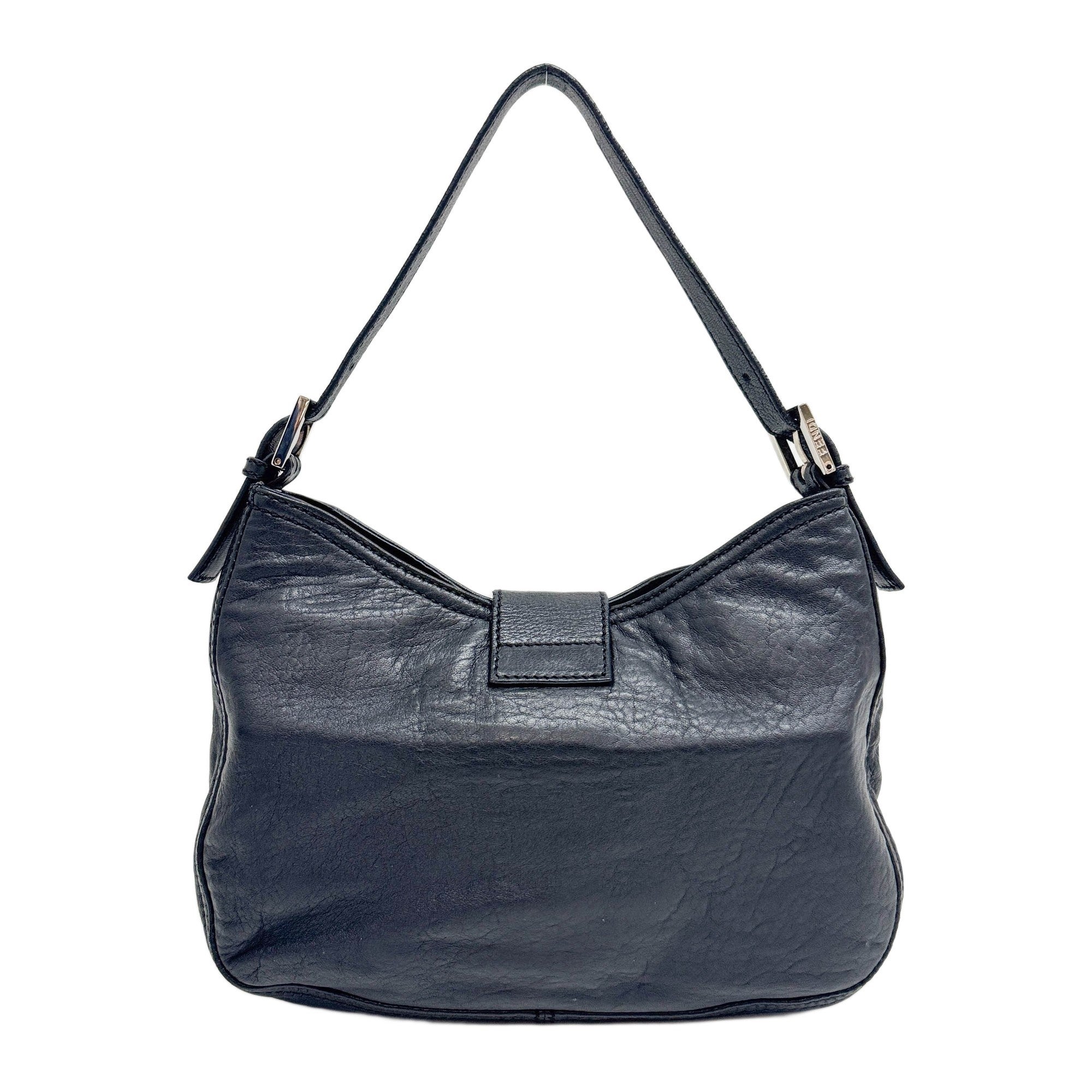 Mamma Baguette Black Leather Shoulder Bag