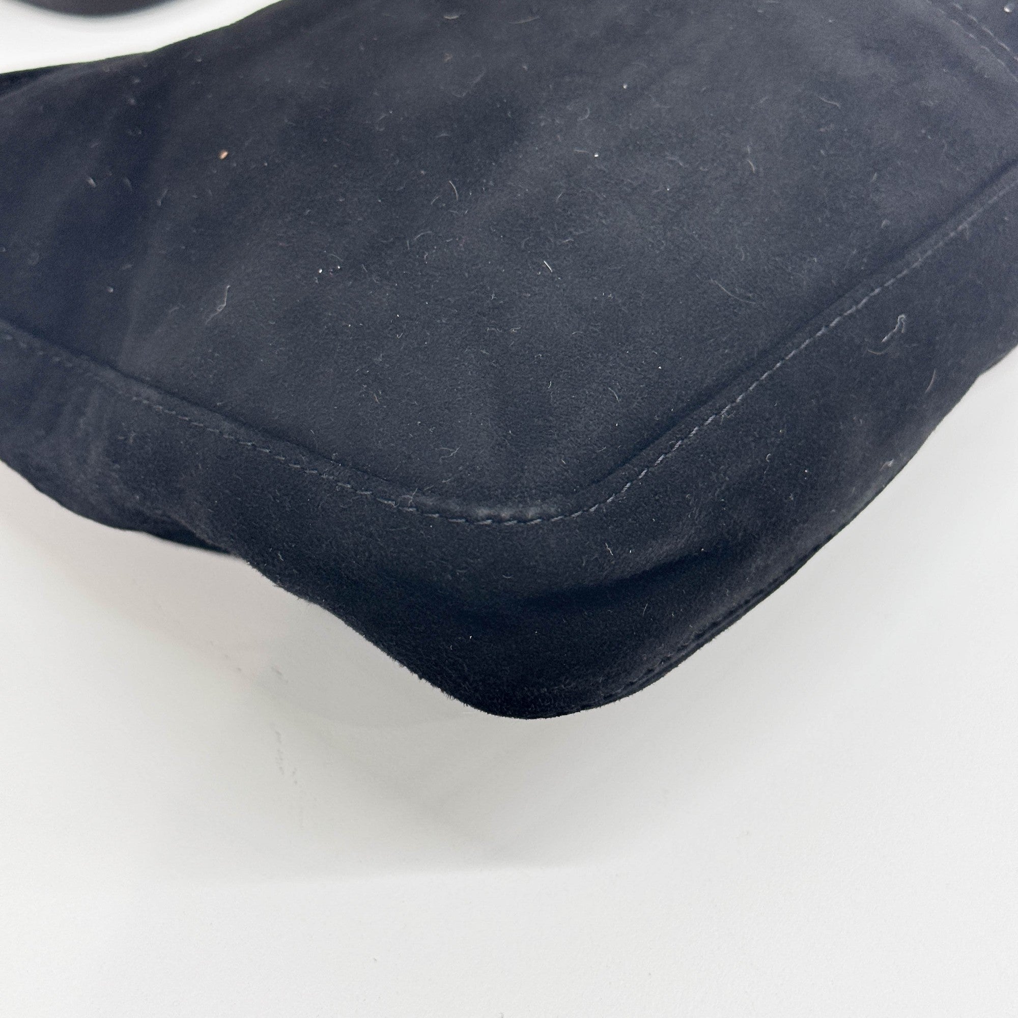 Black Suede Shoulder Bag