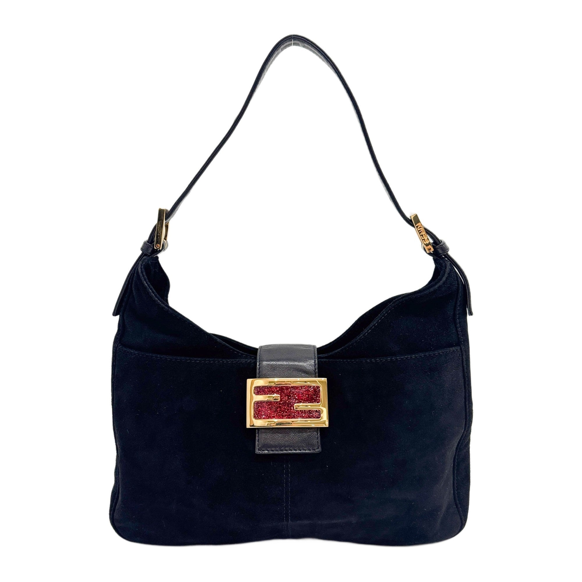 Black Suede Shoulder Bag