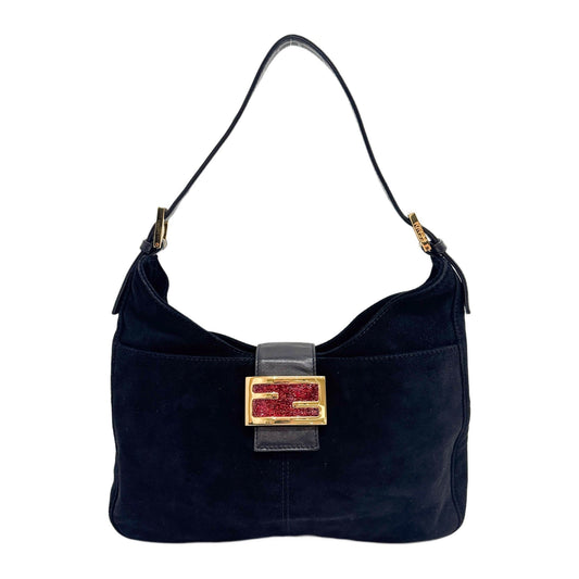Black Suede Shoulder Bag