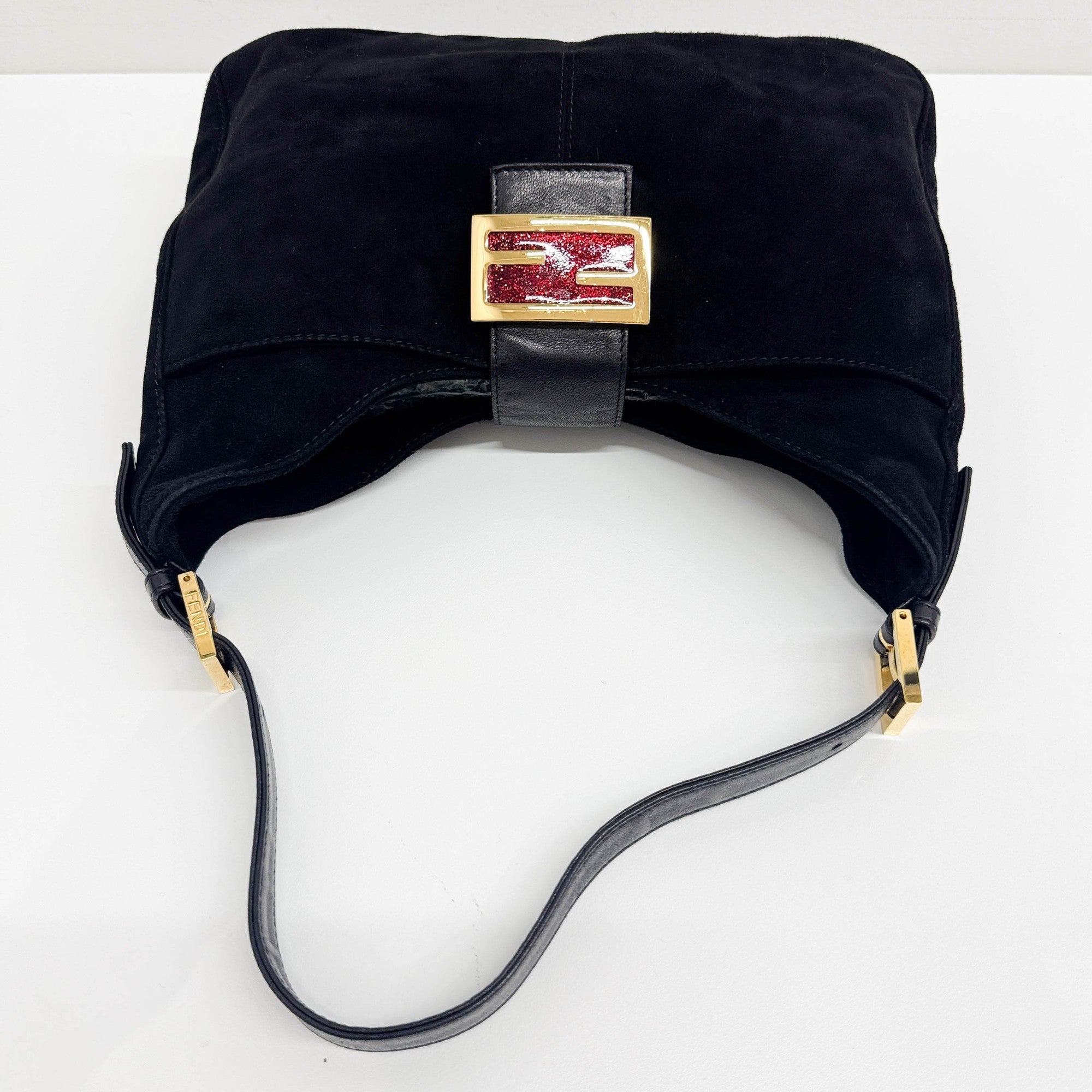 Black Suede Shoulder Bag