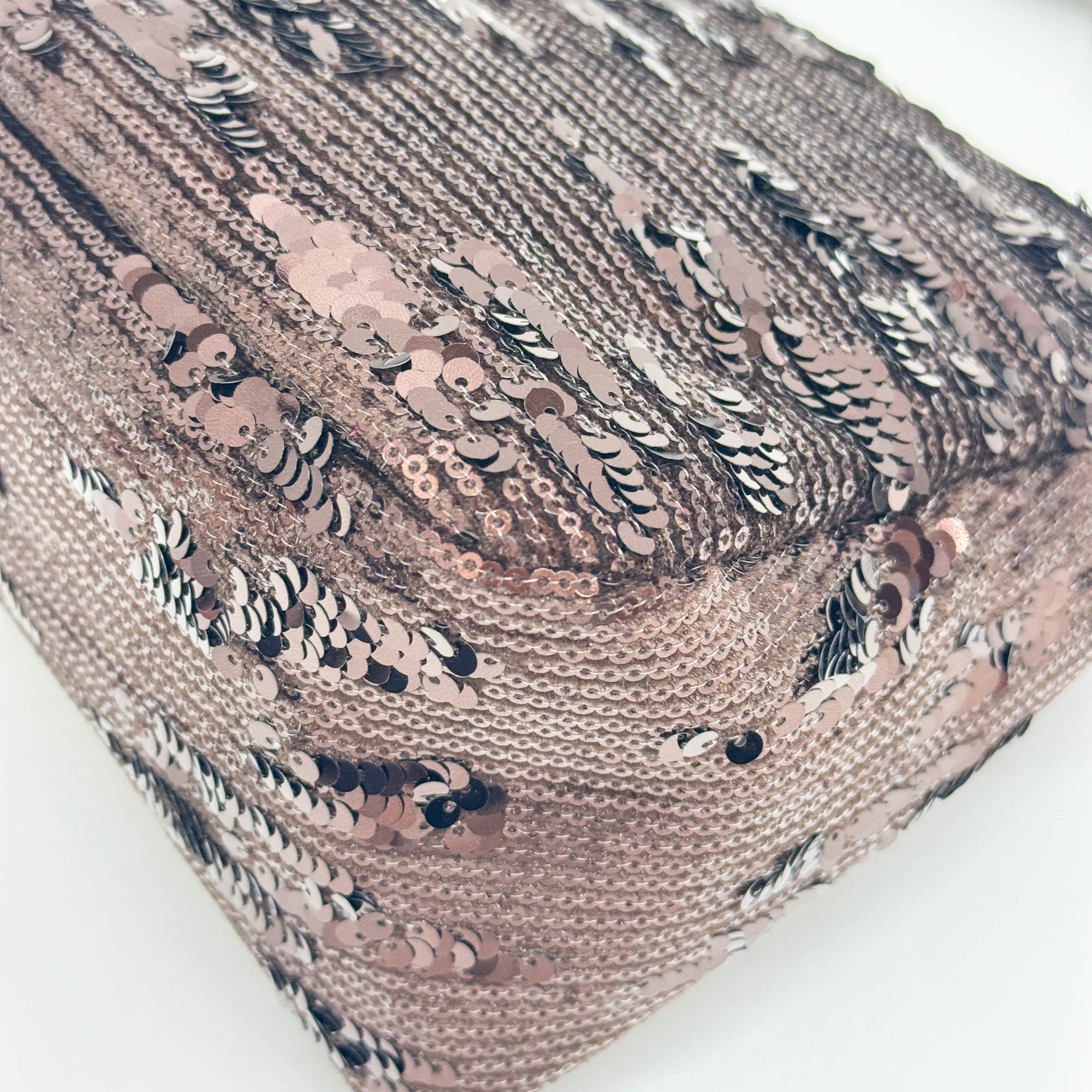 Mamma Baguette Brown Sequin Shoulder Bag