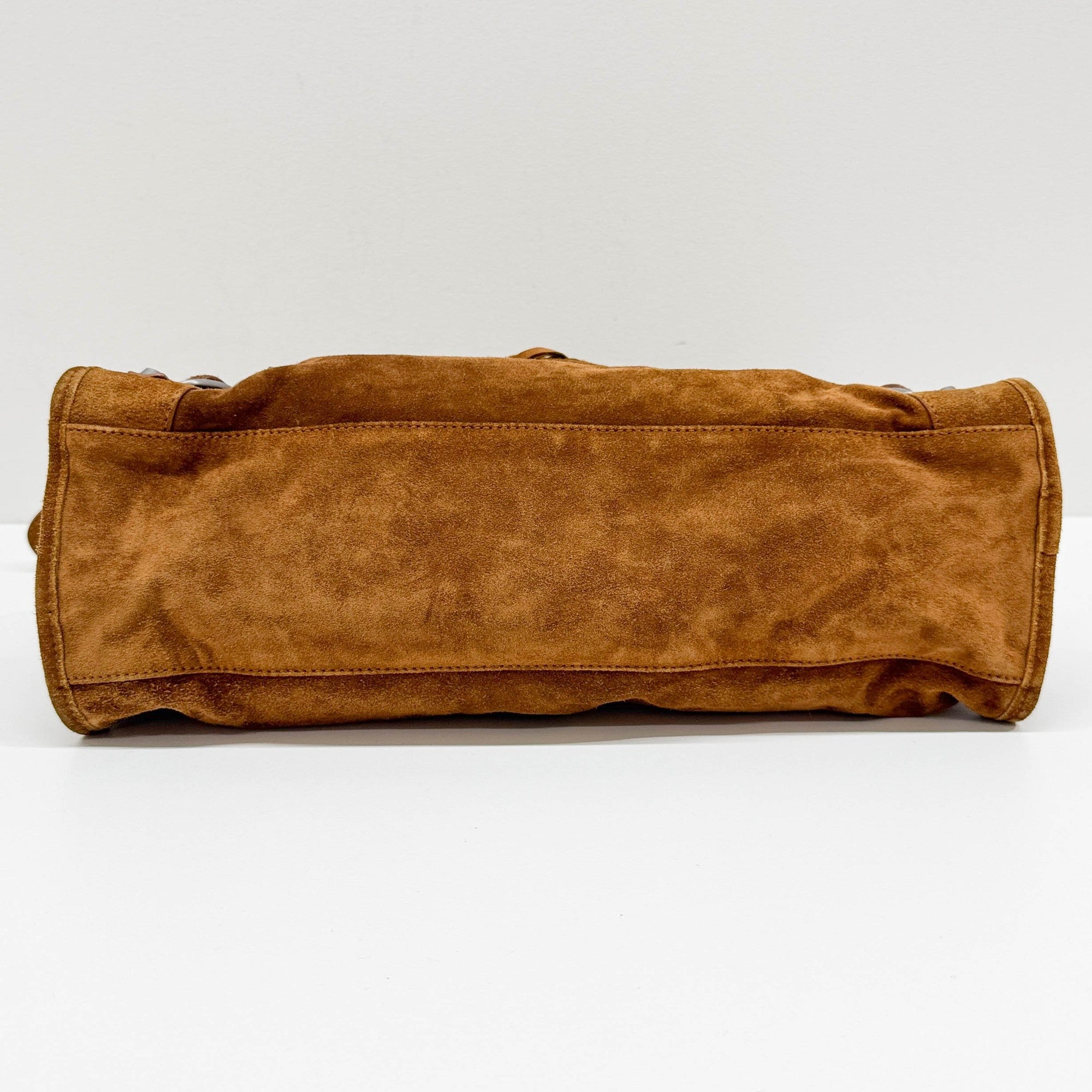 The City Brown Suede Two-Way Bag