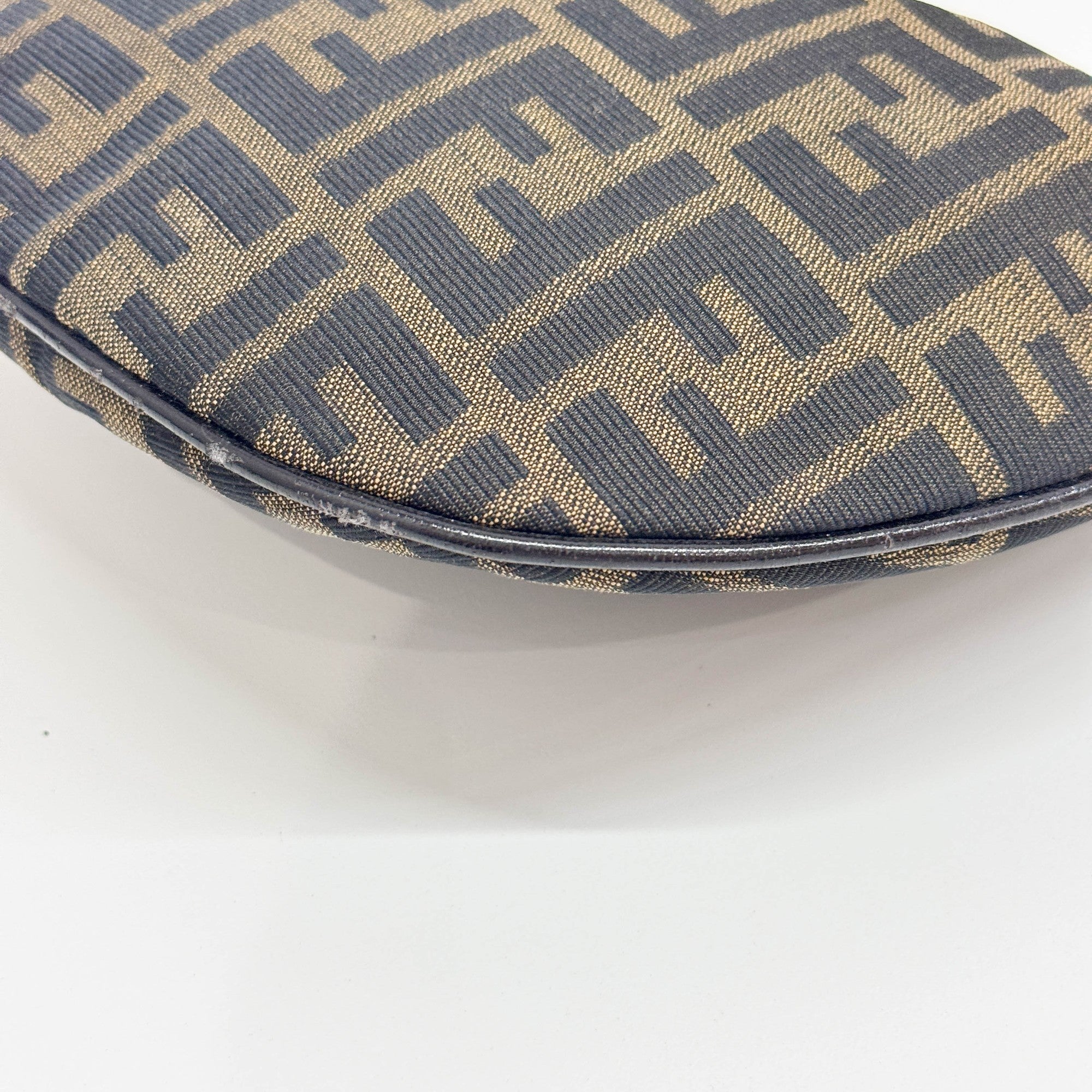 Zucca Brown Canvas Shoulder Bag