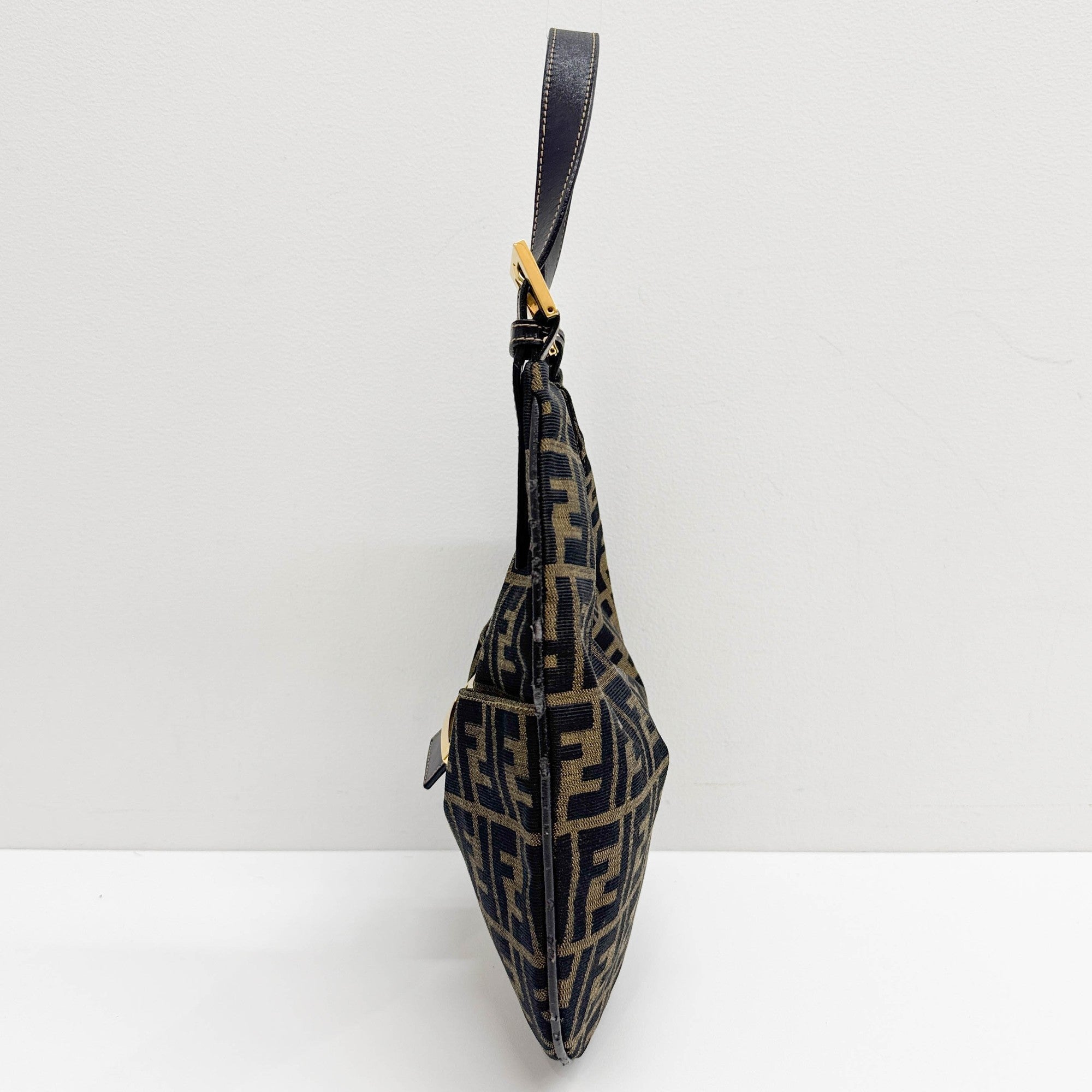 Zucca Brown Canvas Shoulder Bag