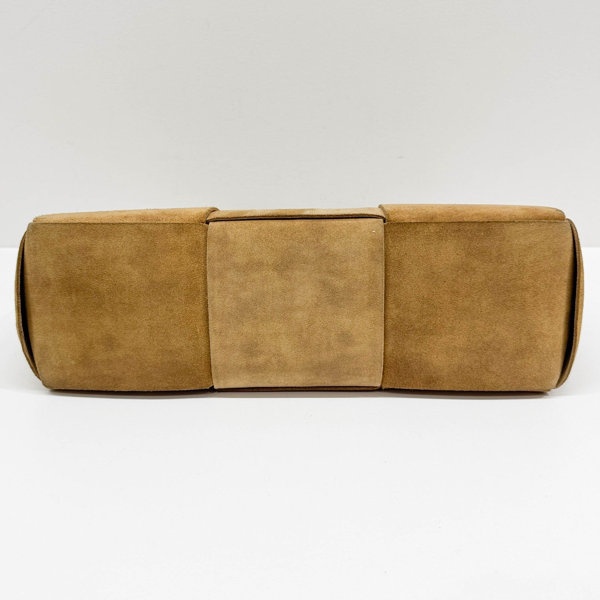 Arco Maxi Intrecciato Brown Suede Tote Bag