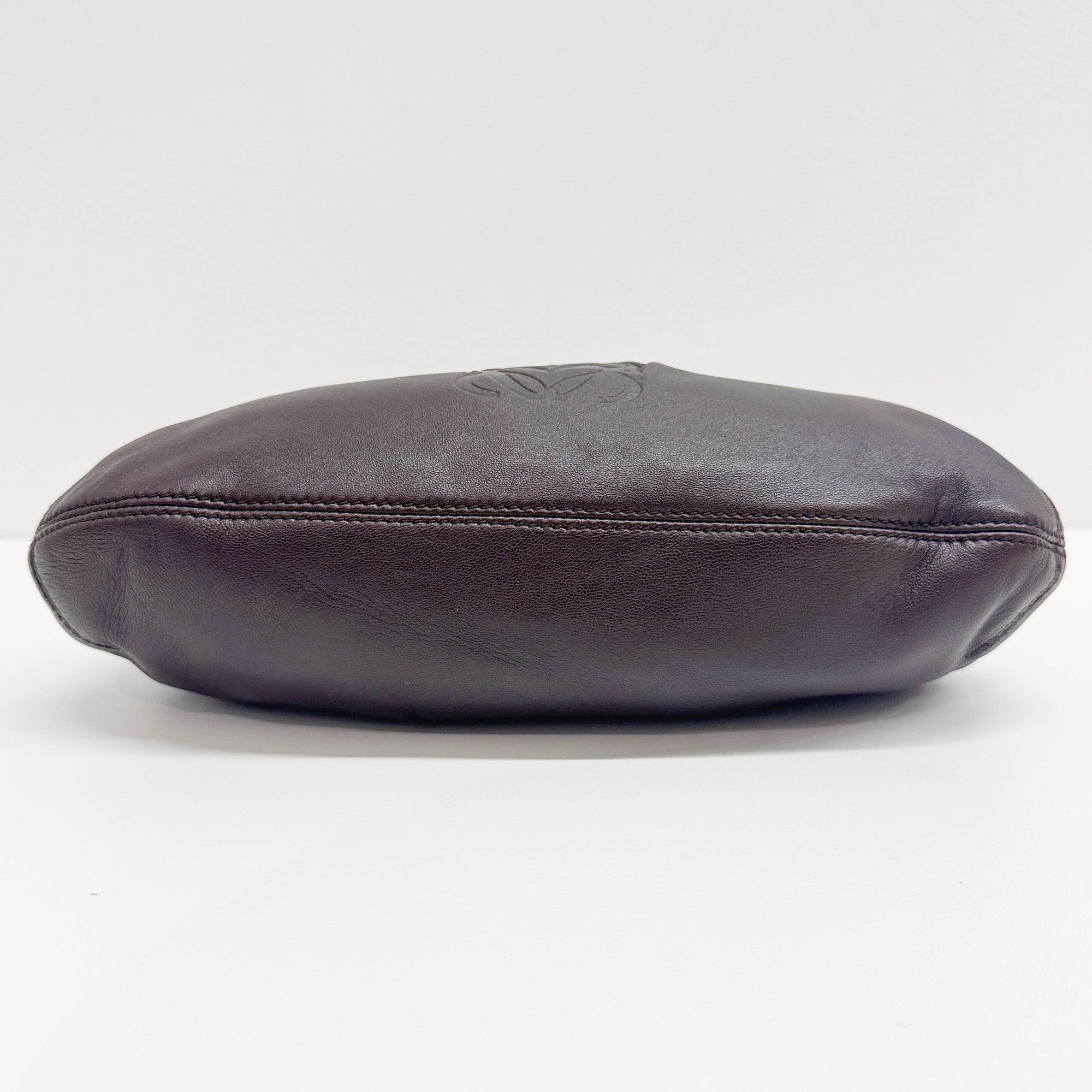 Anagram Espresso Nappa Leather Shoulder Pouch