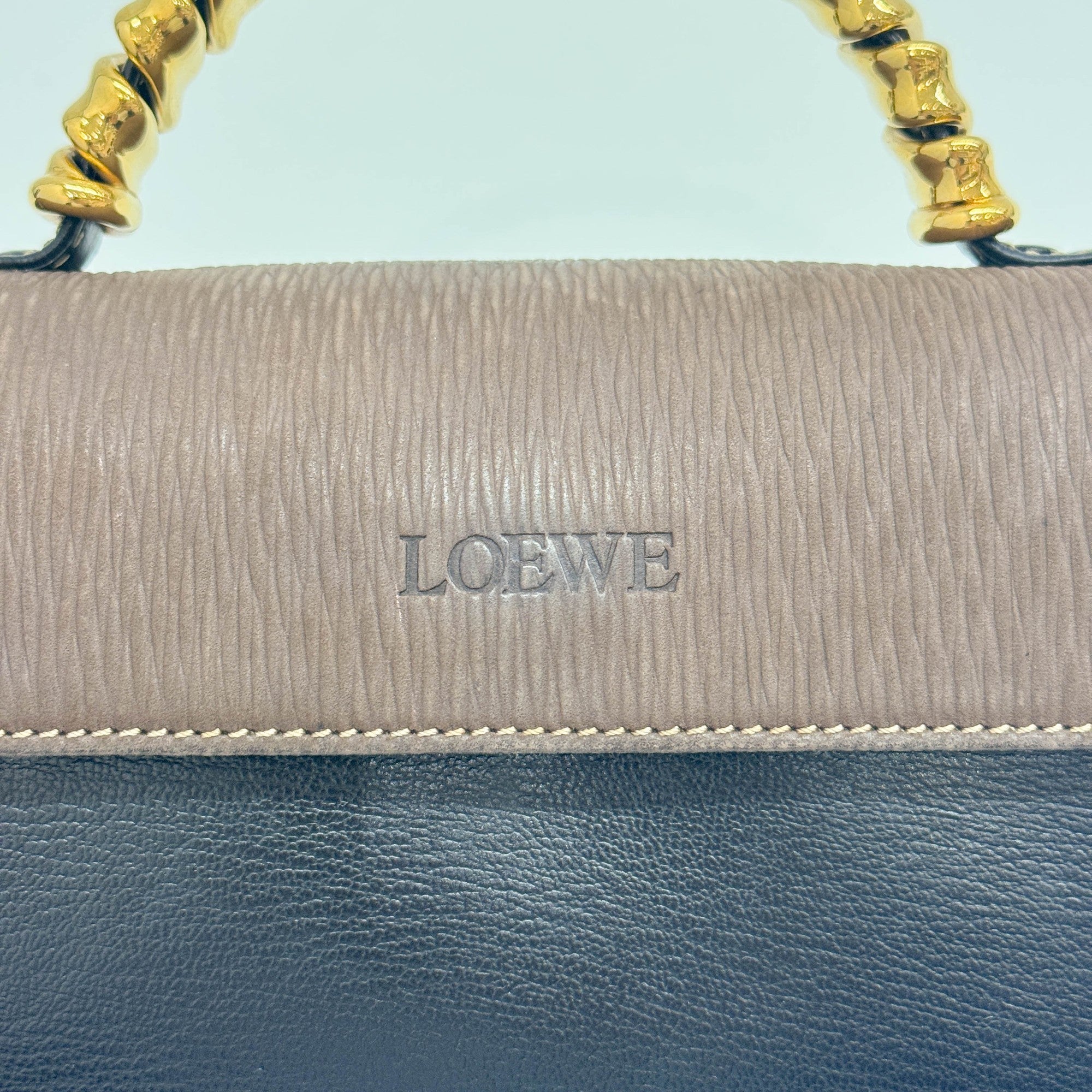 Velazquez Brown & Black Leather Hand Bag