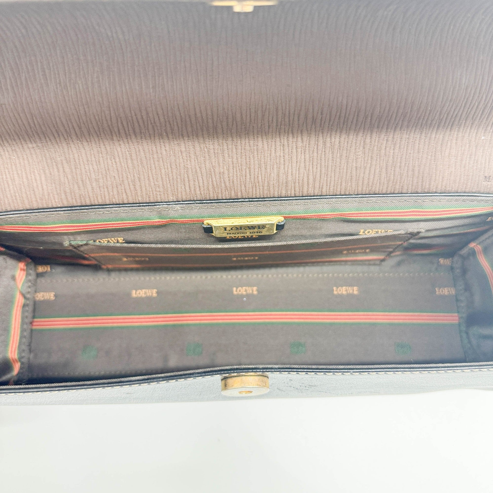 Velazquez Brown & Black Leather Hand Bag