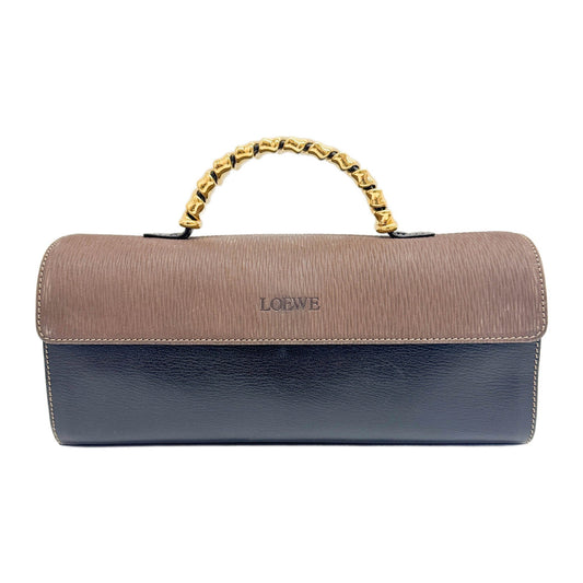 Velazquez Brown & Black Leather Hand Bag