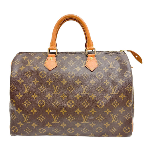 Speedy 35 Brown Monogram Canvas Hand Bag