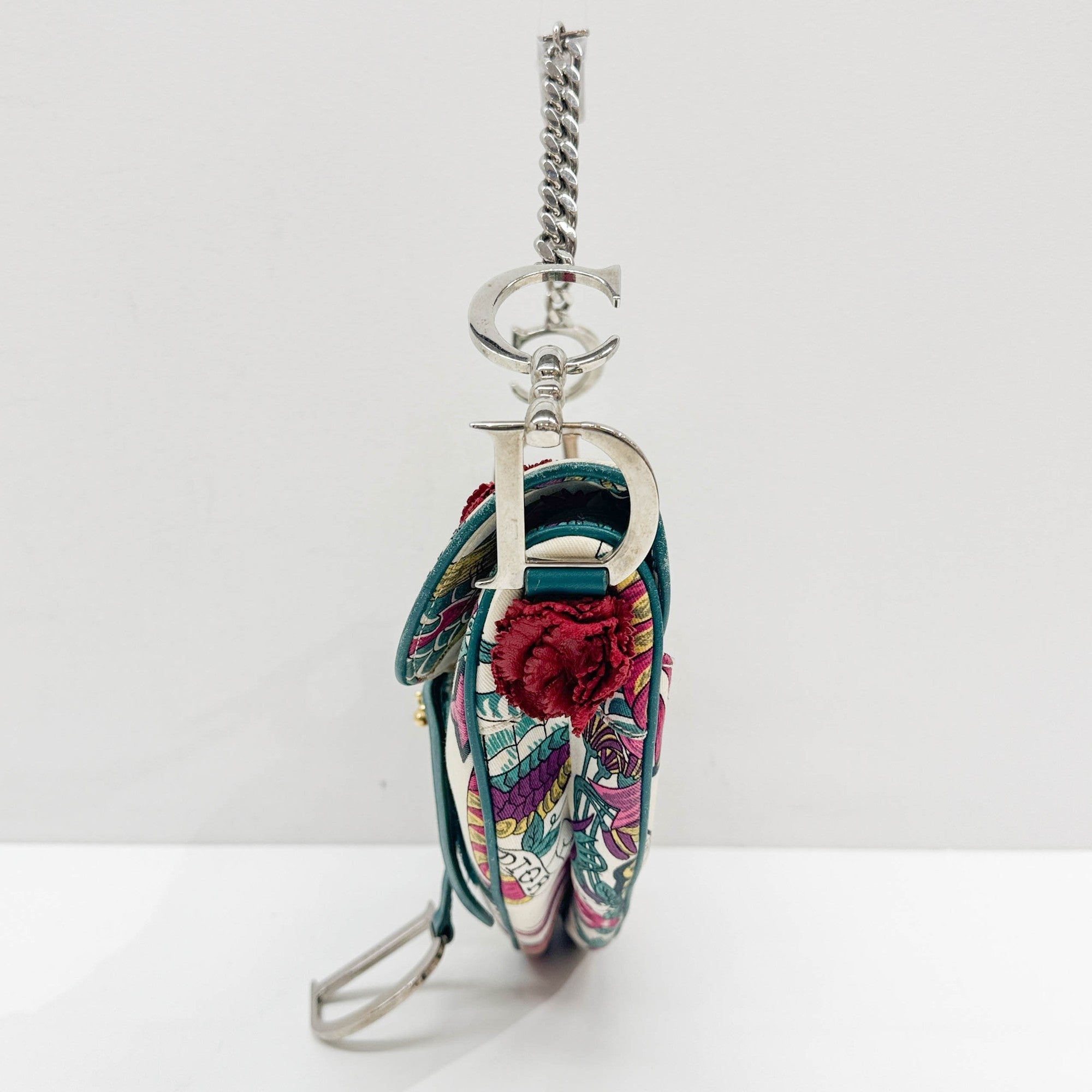 Saddle "Loves John" White Canvas Shoulder Bag