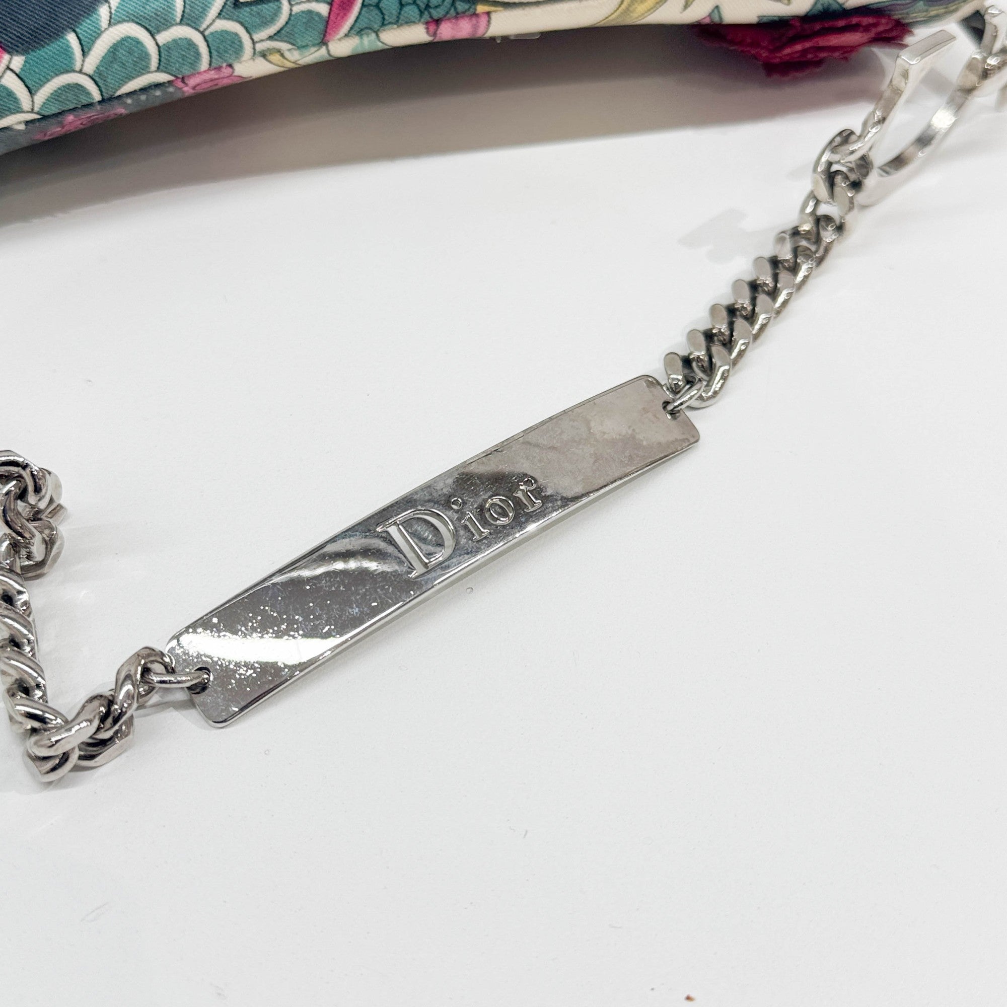 Saddle "Loves John" White Canvas Shoulder Bag