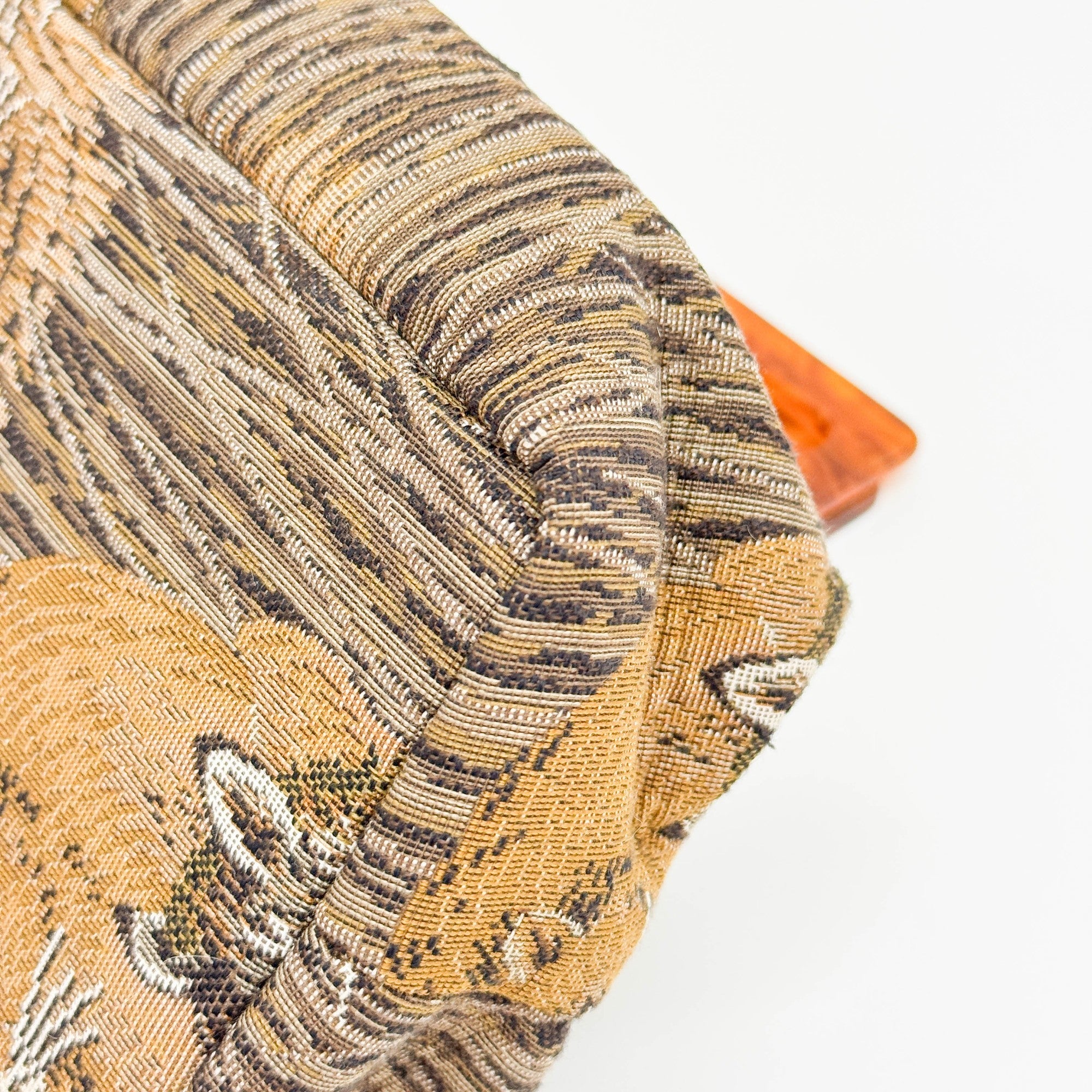 Tan Savanna Print Cotton Hand Bag