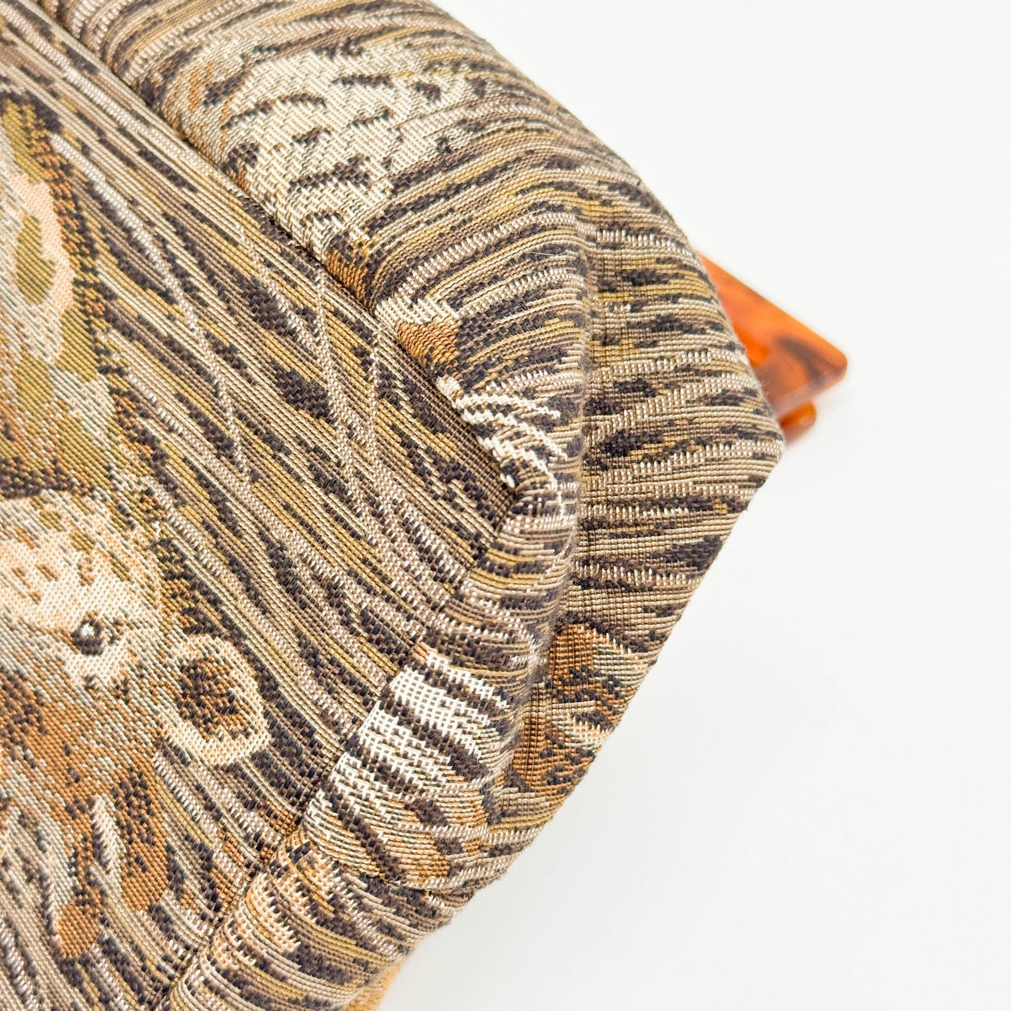 Tan Savanna Print Cotton Hand Bag