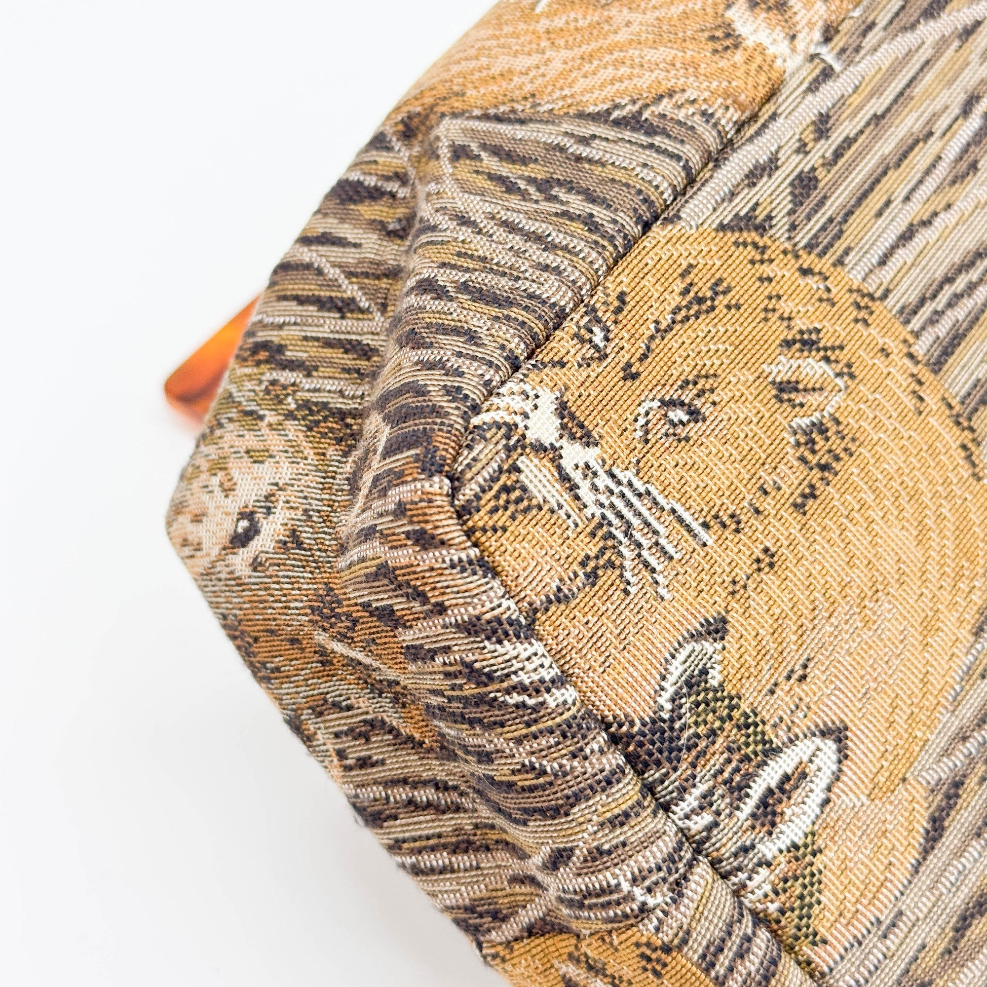 Tan Savanna Print Cotton Hand Bag