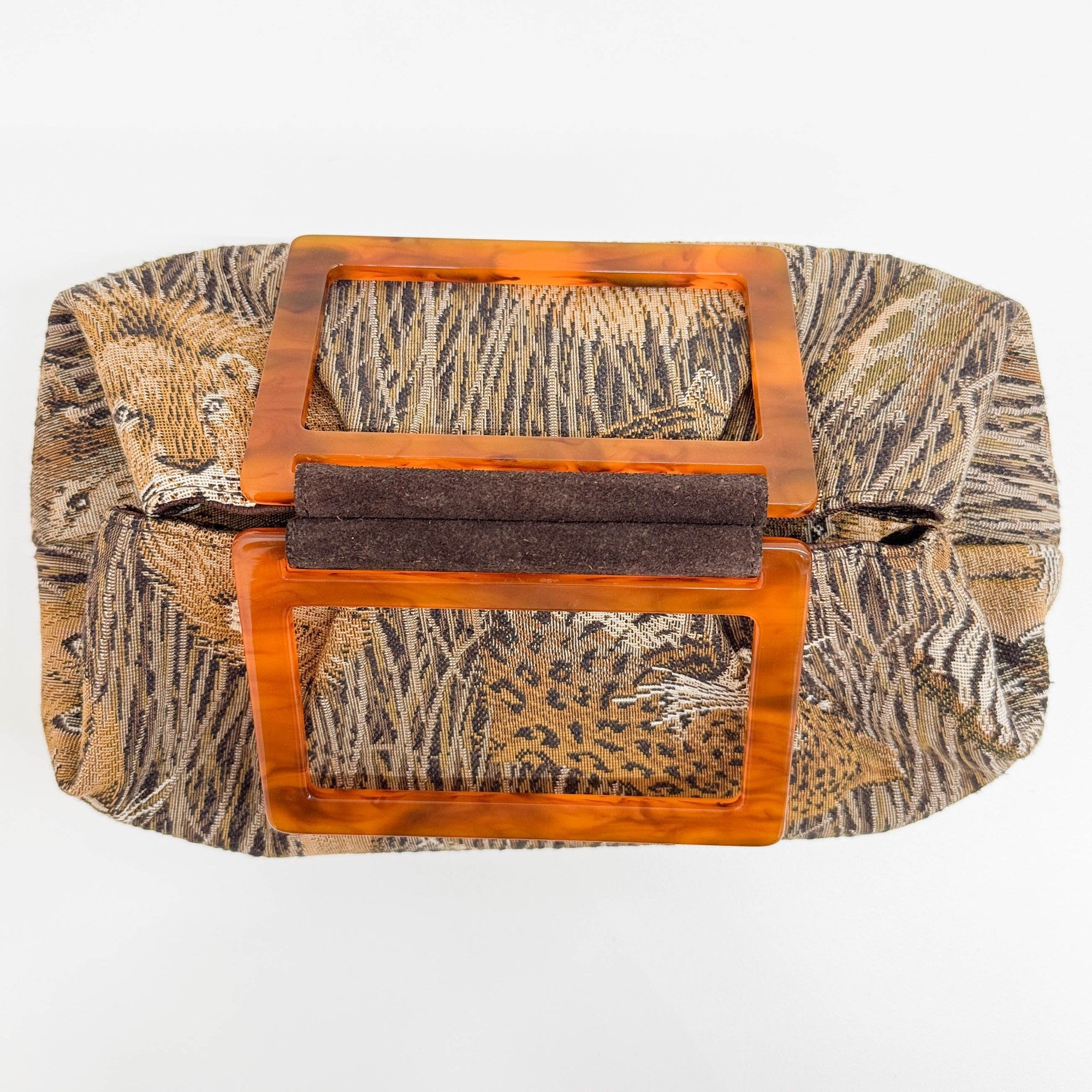 Tan Savanna Print Cotton Hand Bag
