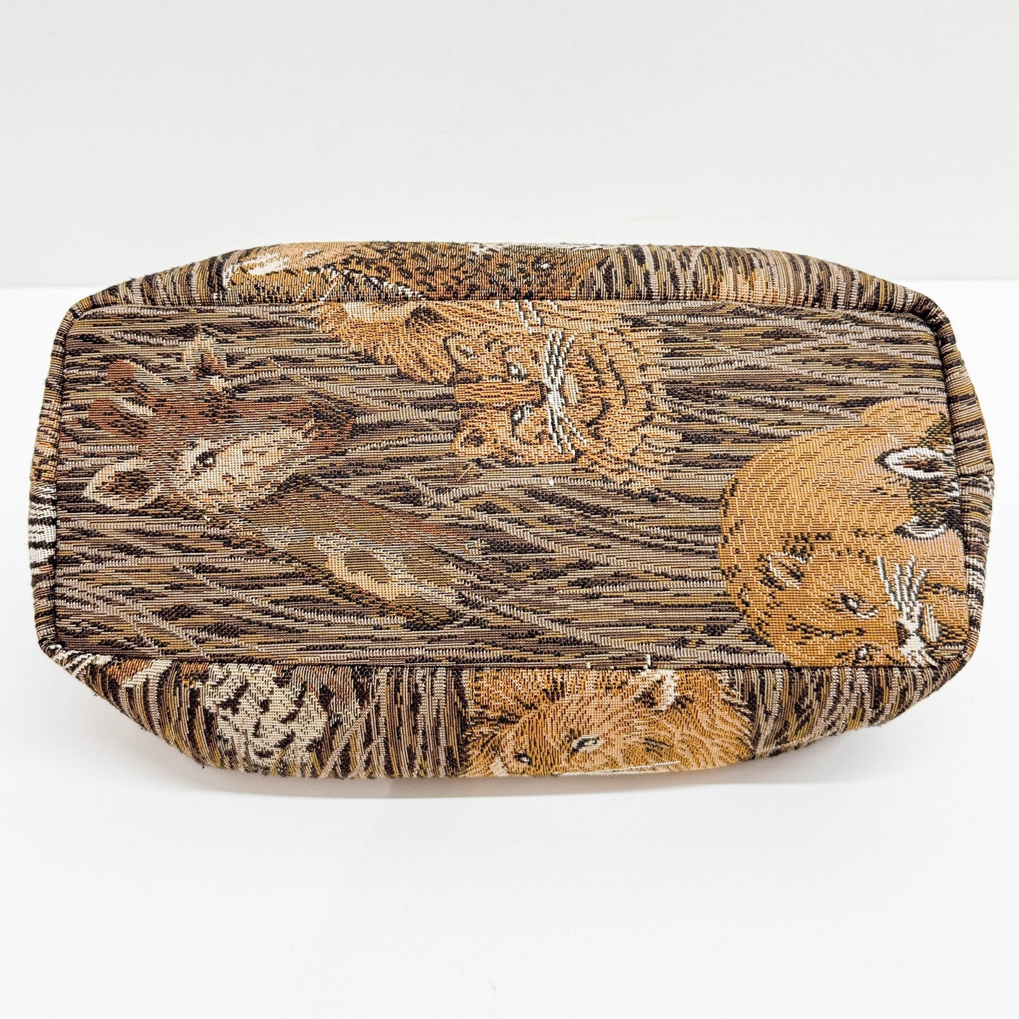 Tan Savanna Print Cotton Hand Bag