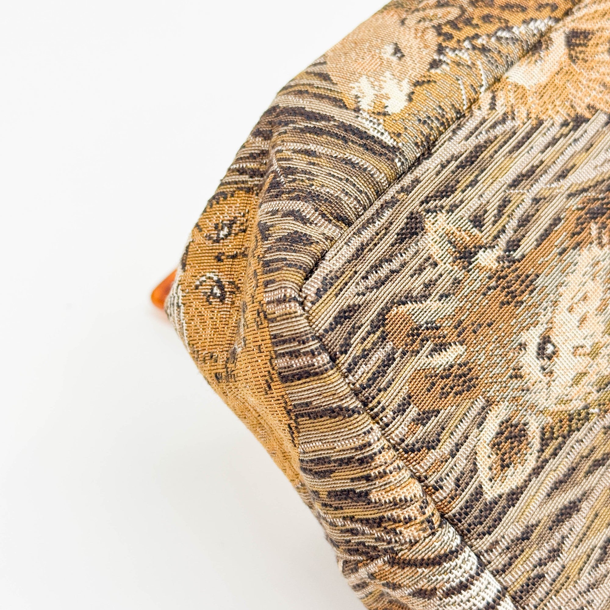 Tan Savanna Print Cotton Hand Bag