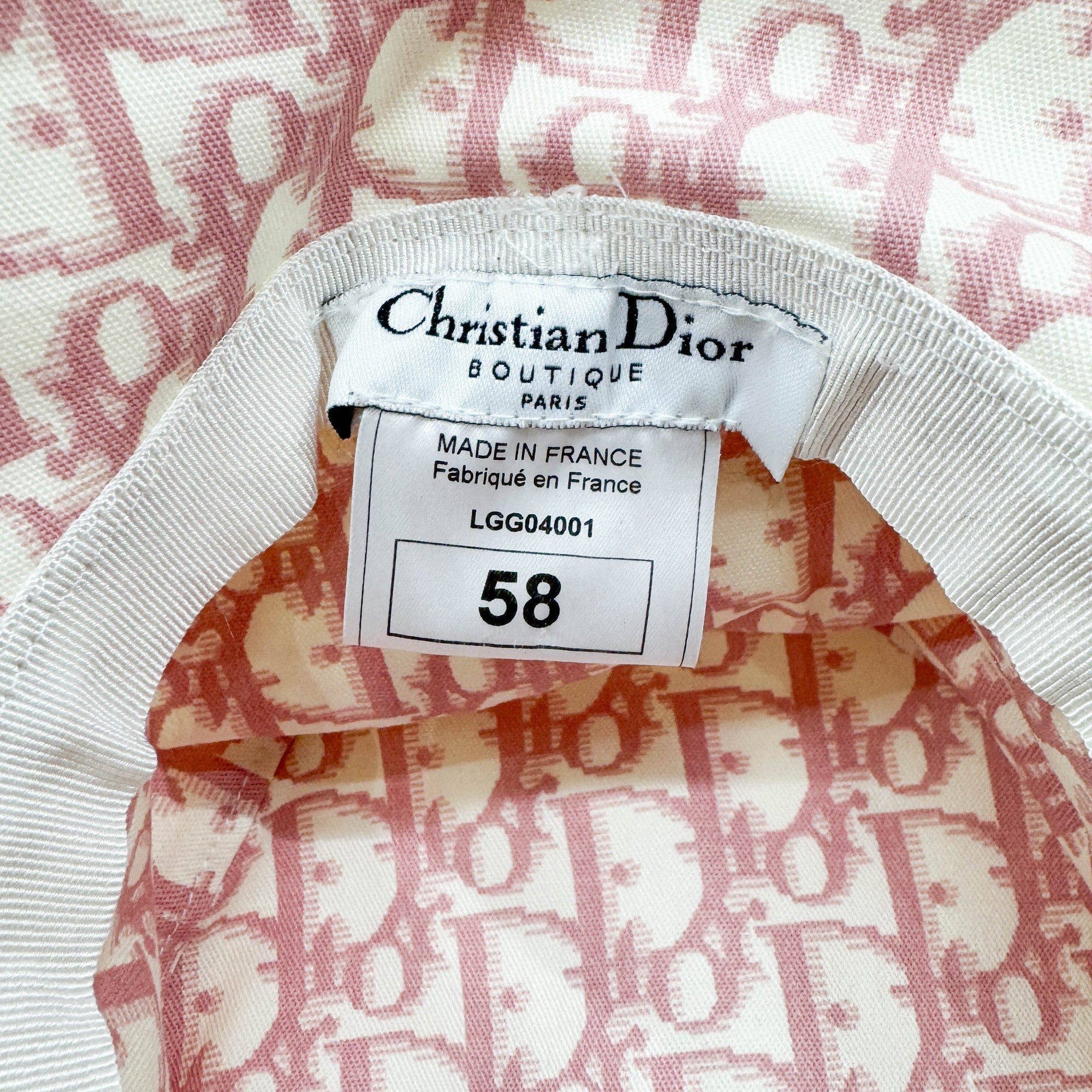 Size 58 Pink Trotter Canvas Bucket Hat